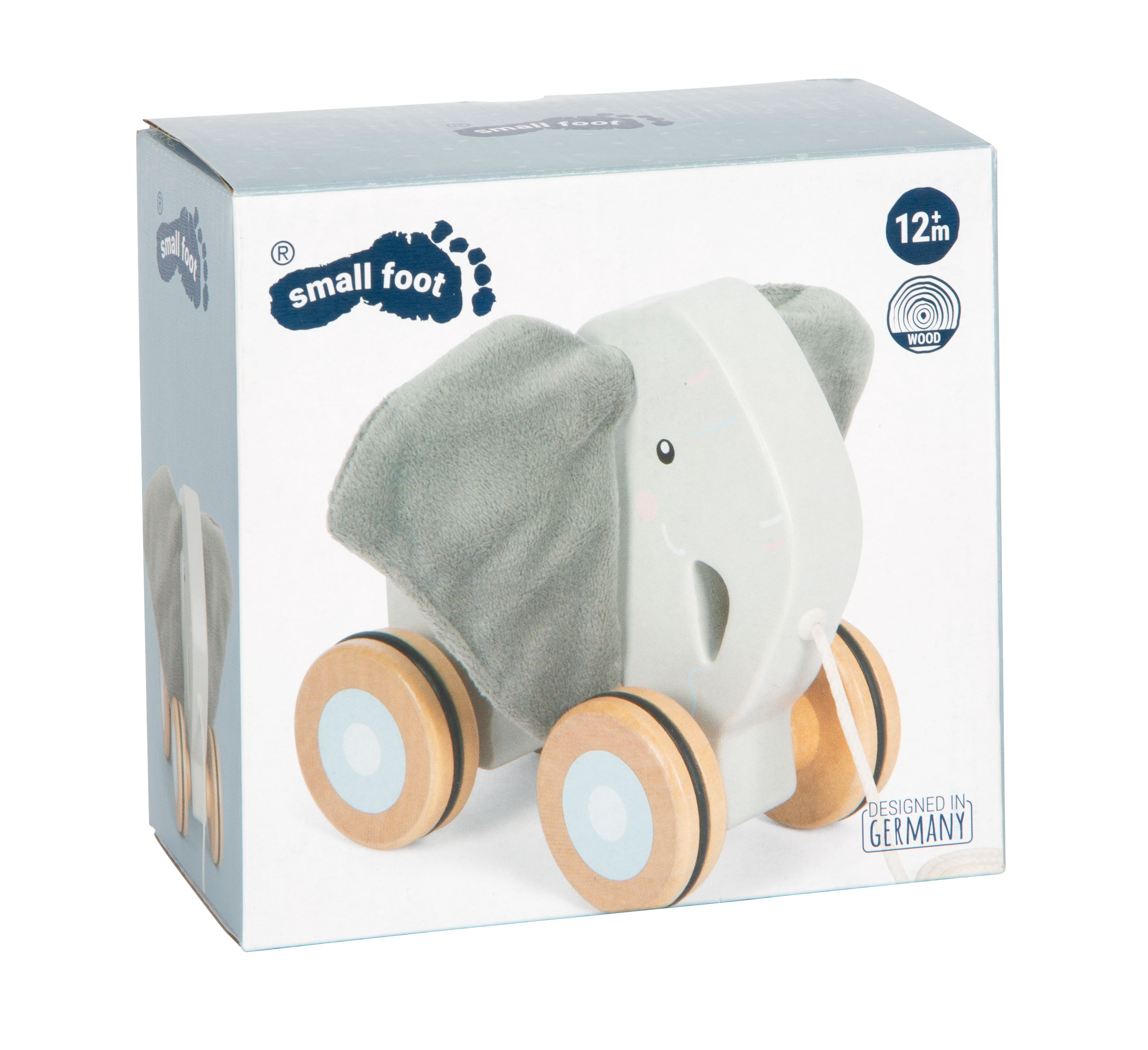 Verpackung Nachziehtier Elefant mit Knisterohren