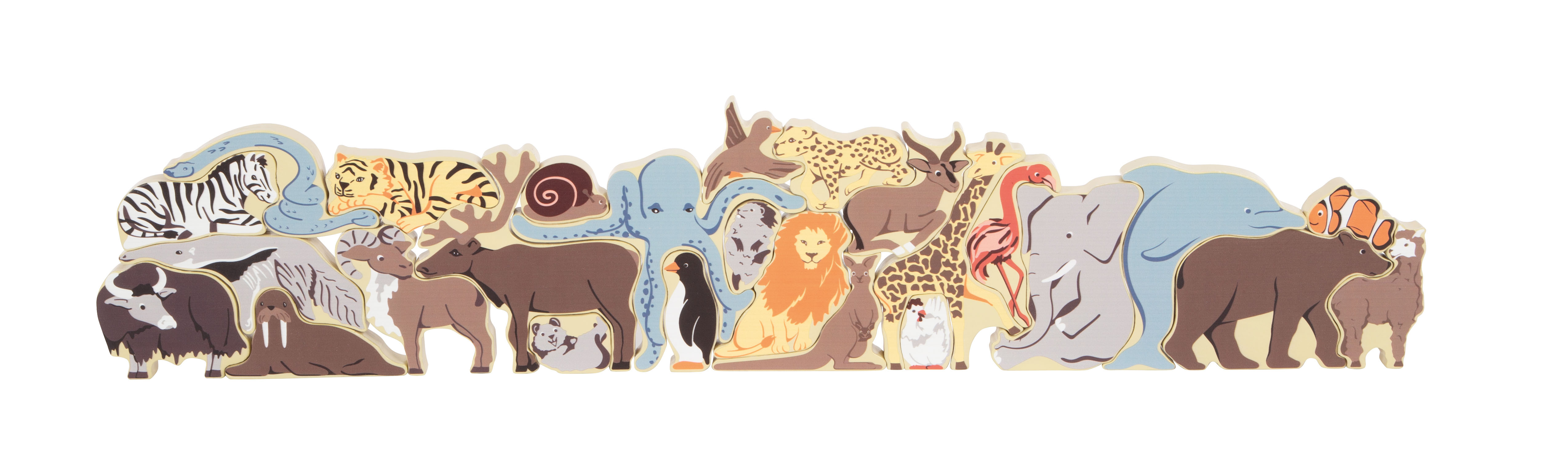 Tierpuzzle aus Holz für Kinder