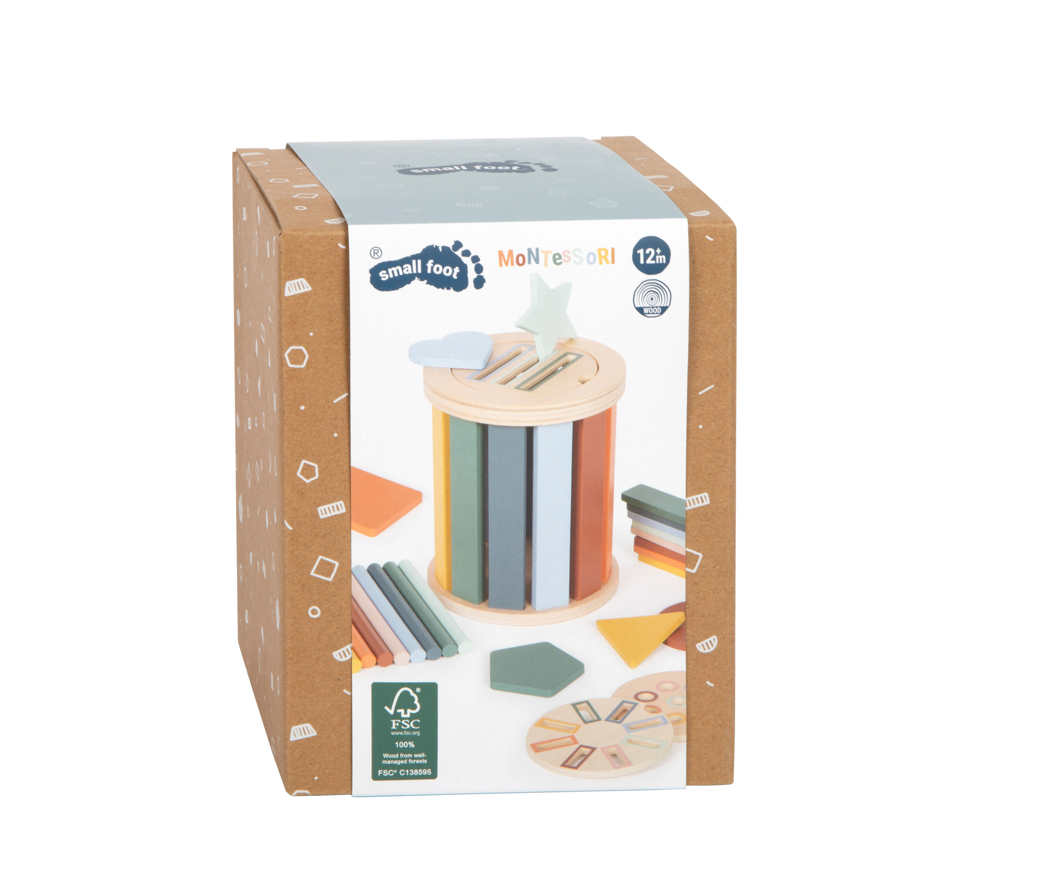 Verpackung Montessori Sortierspiel mit Trommel
