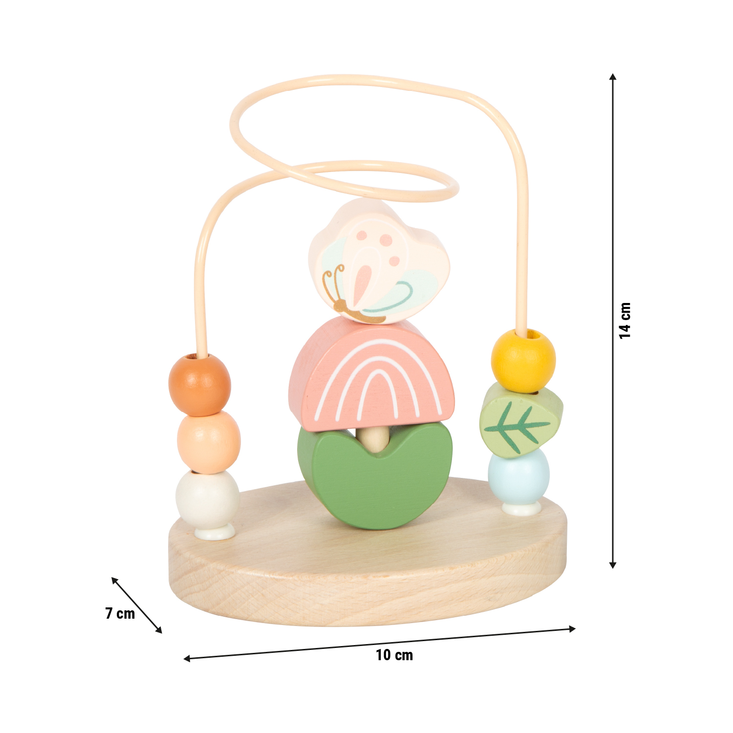 Motorikschleife Kleine Freunde Größen-Skizze