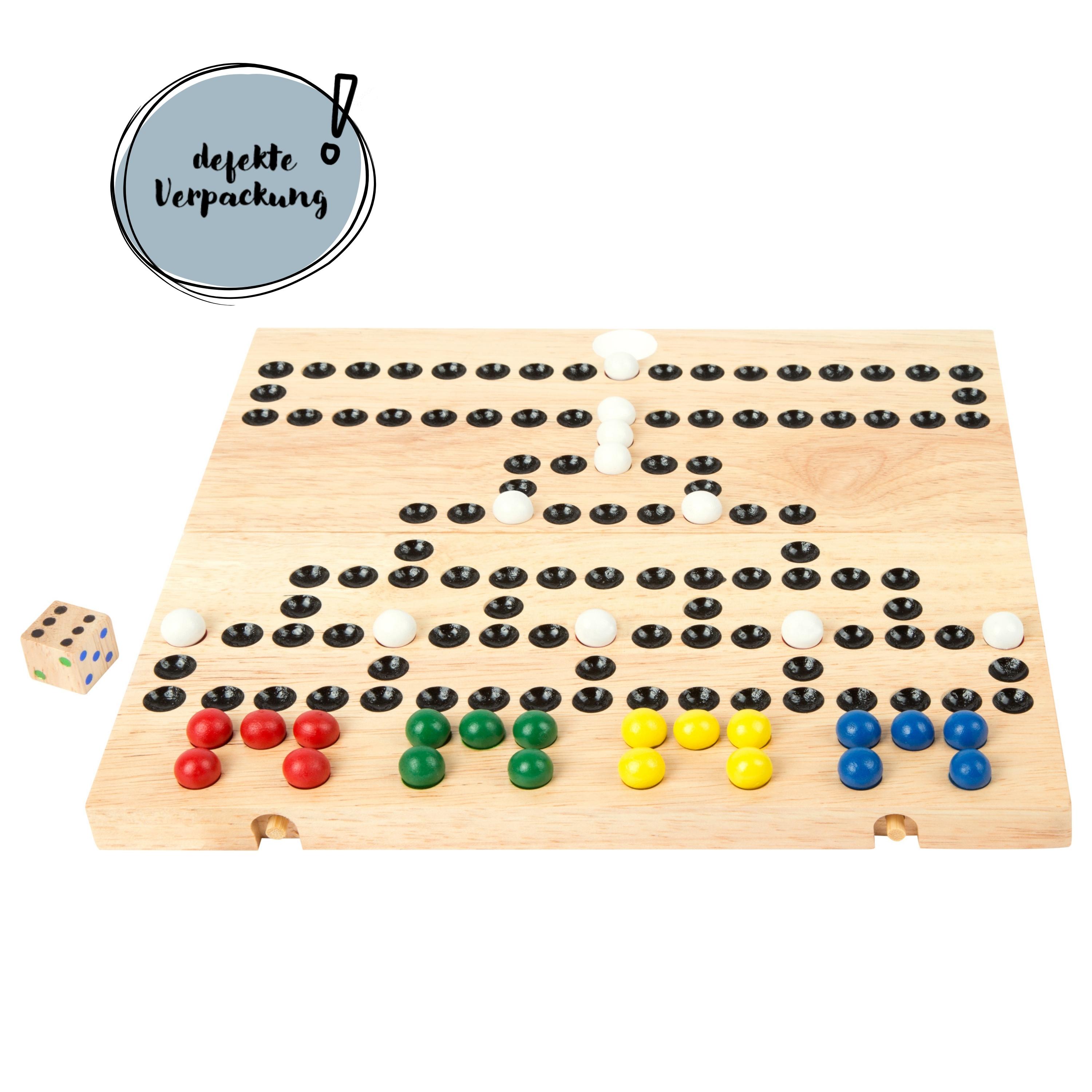 Barrikade-Spiel aus Holz für Kinder mit defekter Verpackung