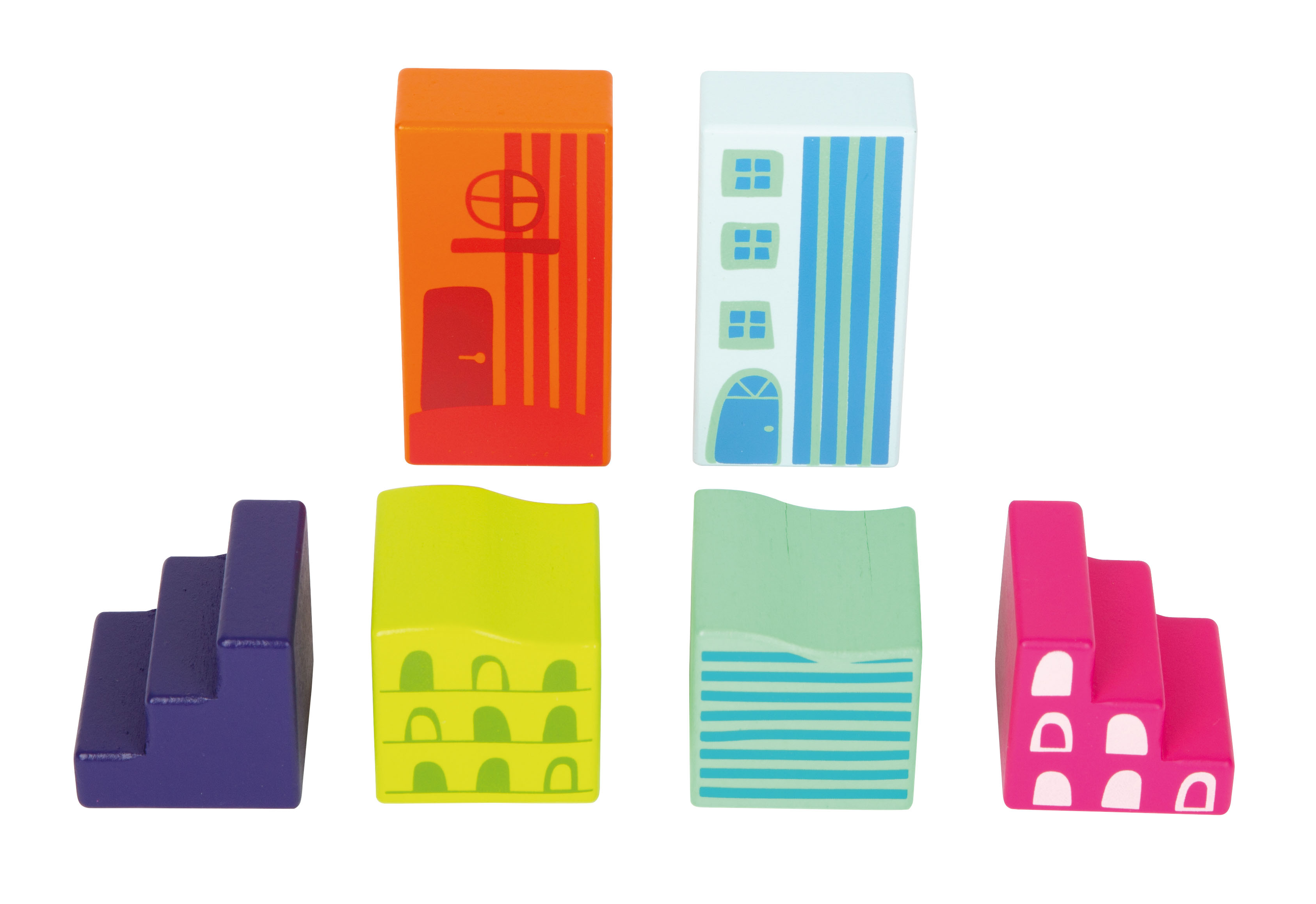 Holzbausteine Fantasiewelt für Kinder