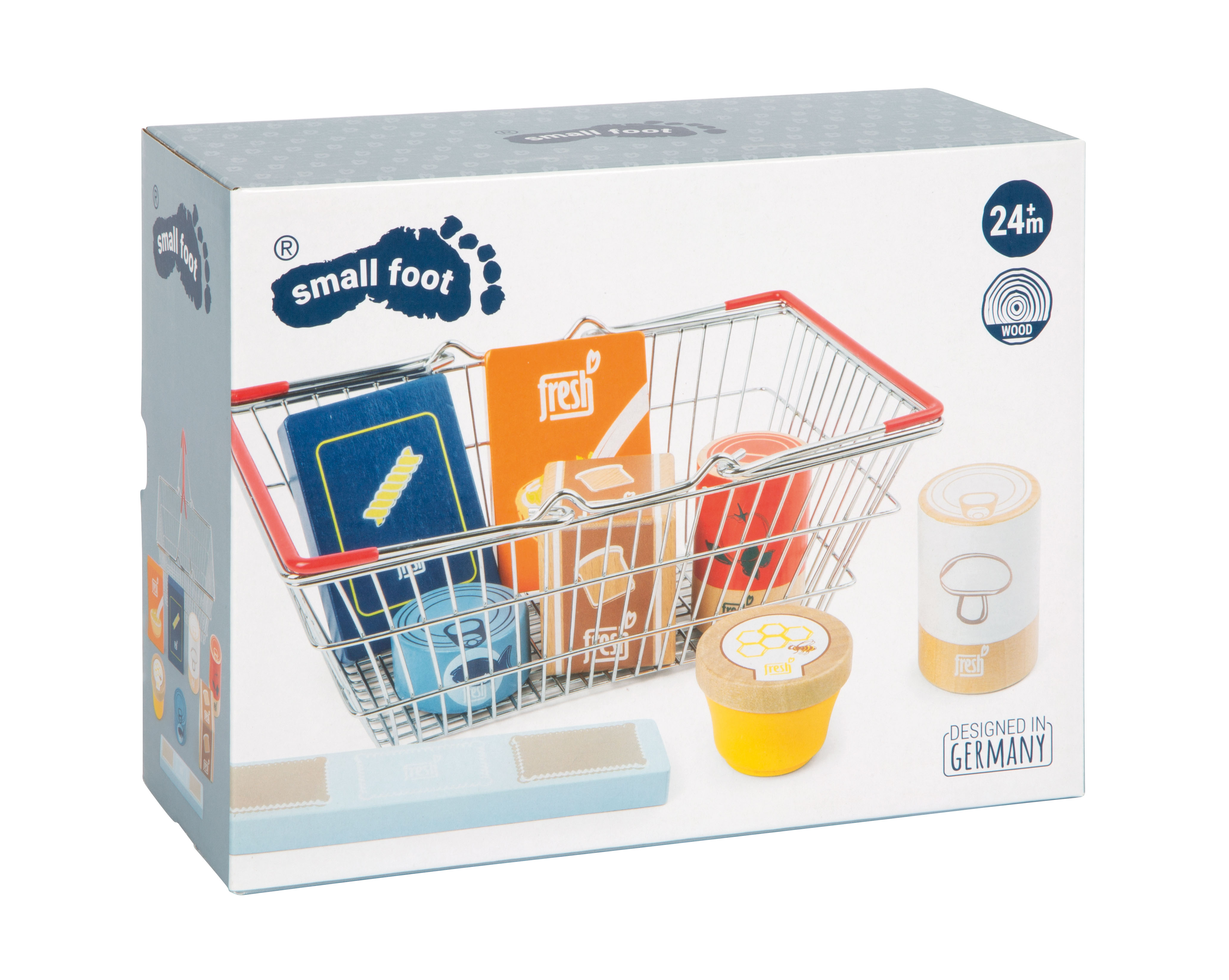 Lebensmittel-Set im Einkaufskorb „fresh“ für Kinder