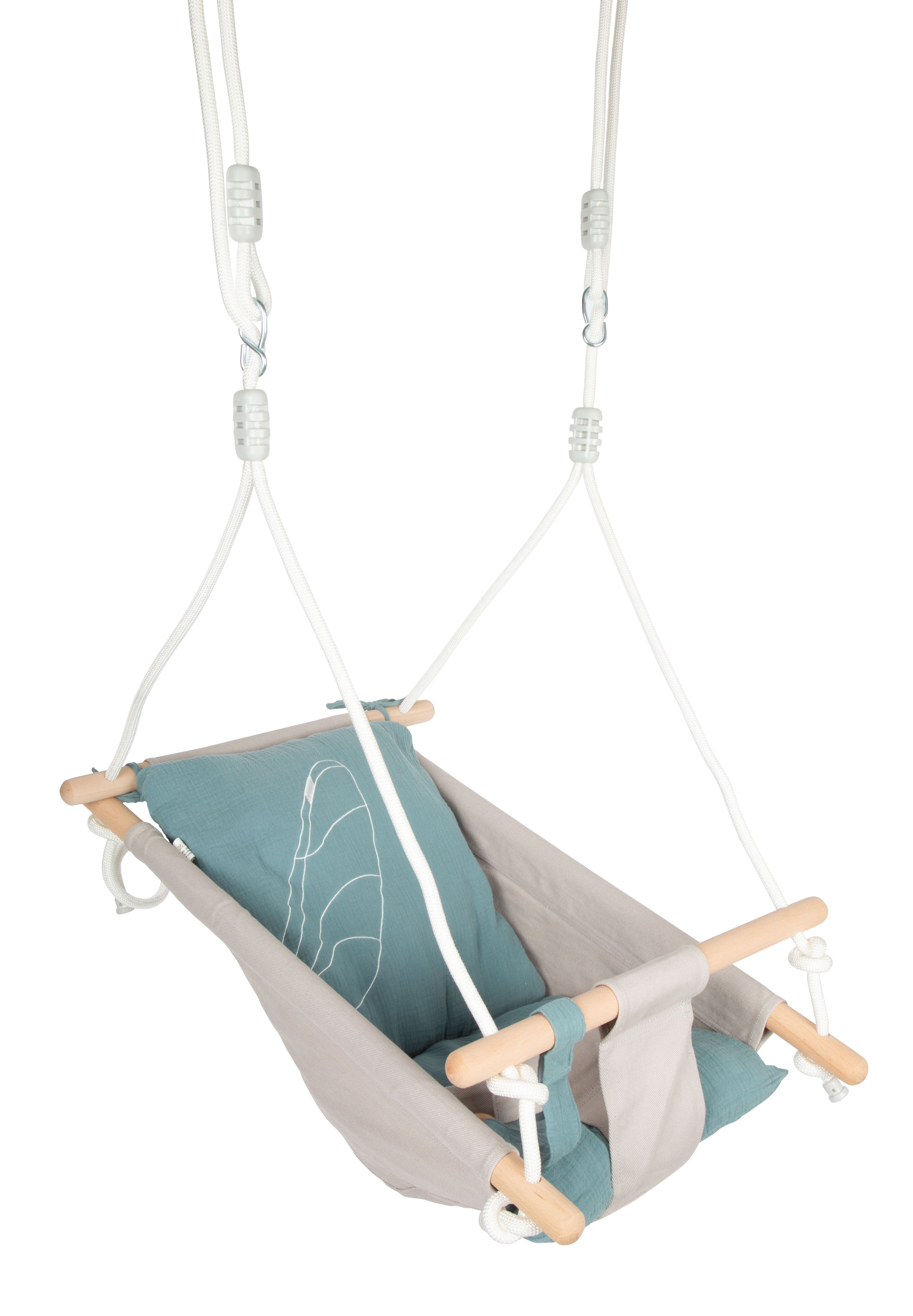hammock, Sitzschaukel, Kinderstuhl, Holzstangen, Baumwollstoff