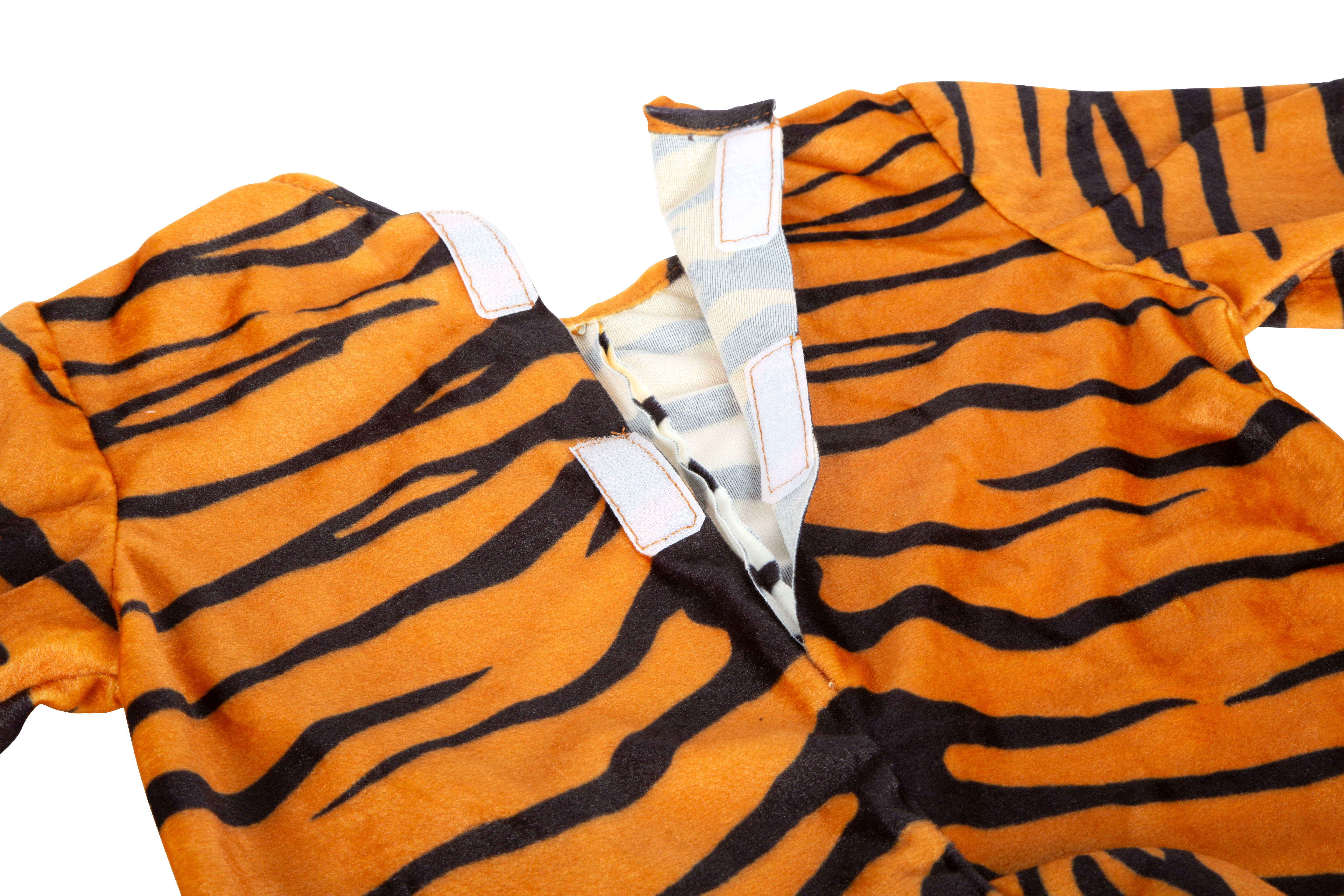 Kostüm Tiger Klettverschluss Rücken