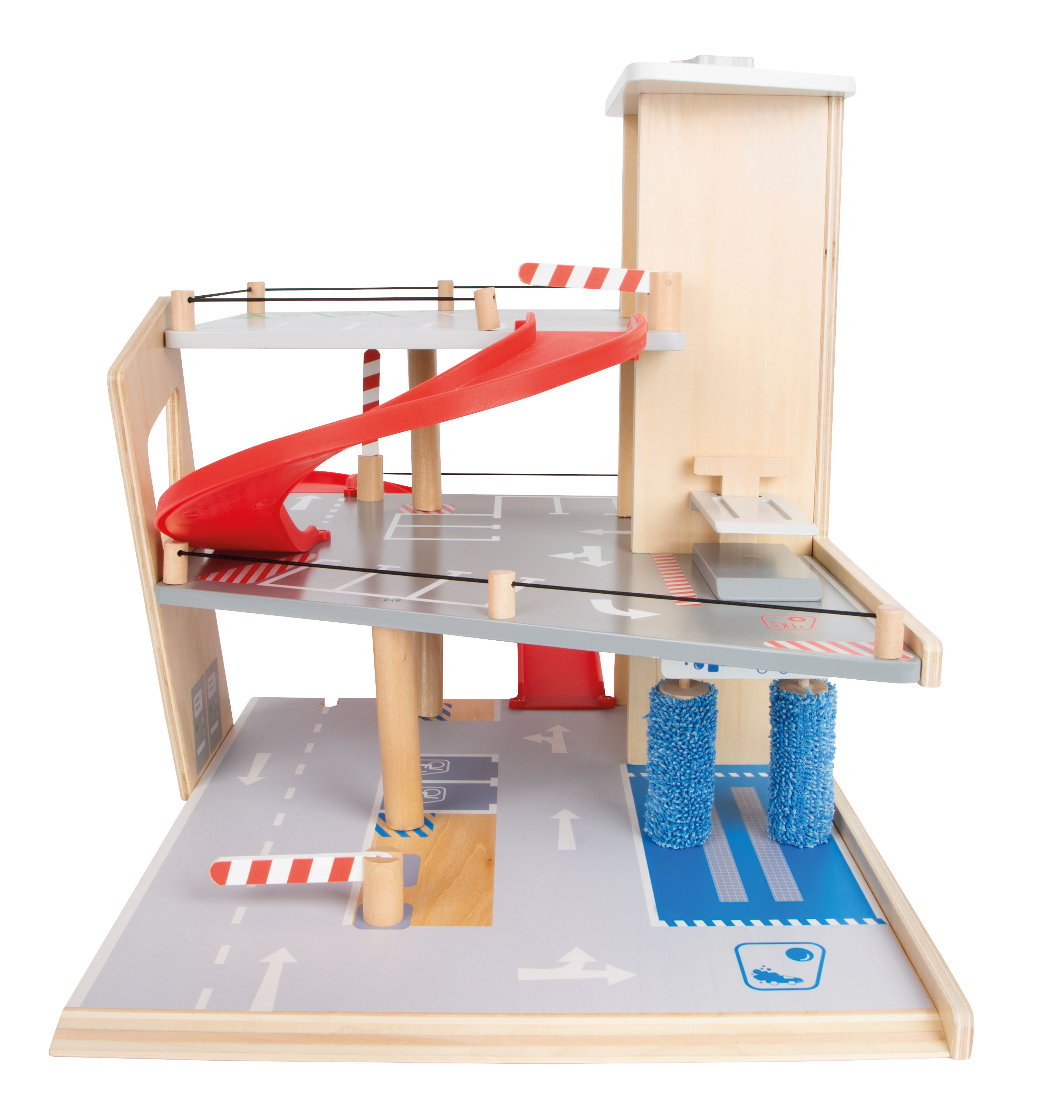 Spiel-Parkhaus mit Rampe und Waschanlage