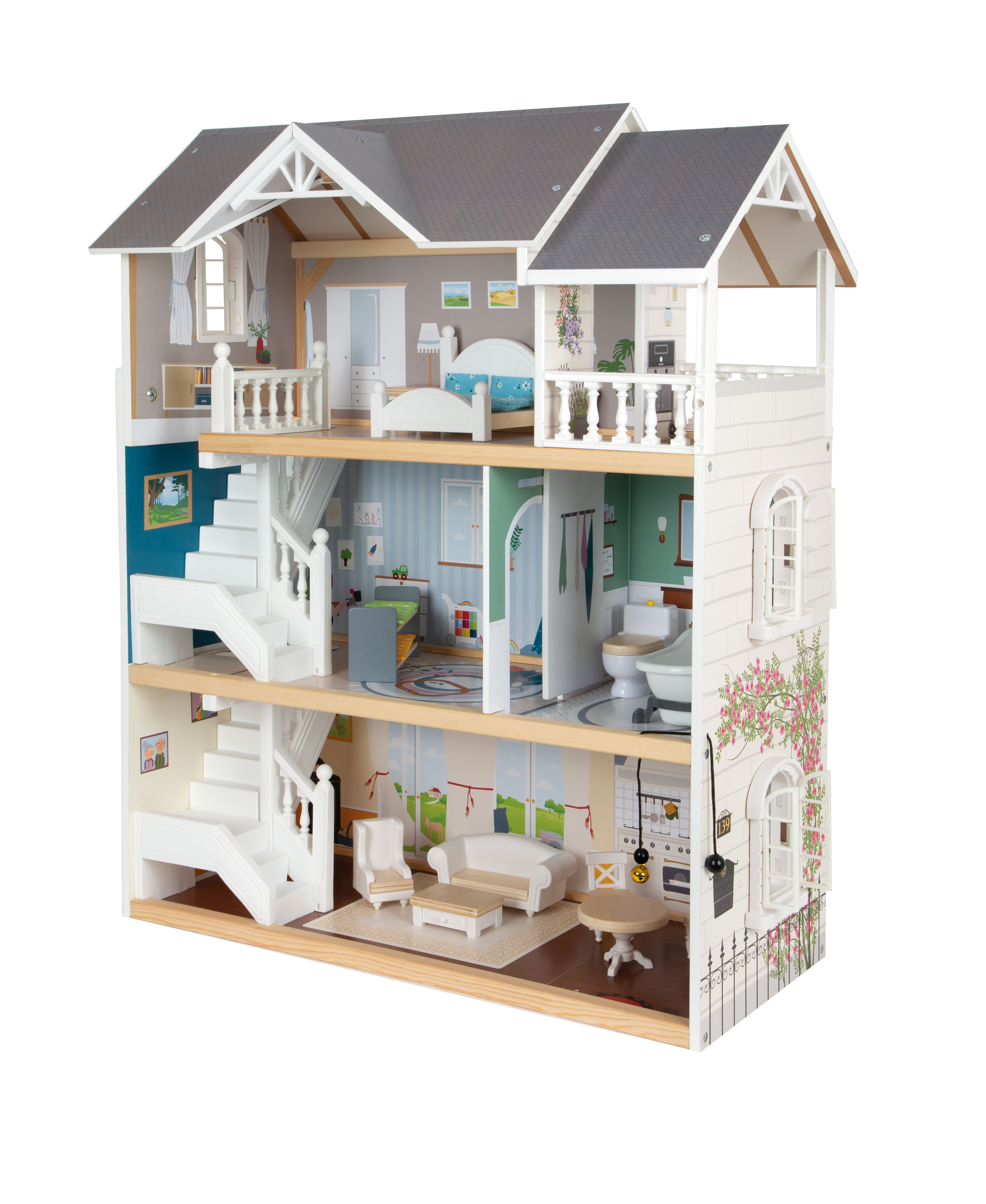 Puppenhaus Stadtvilla für Kinder