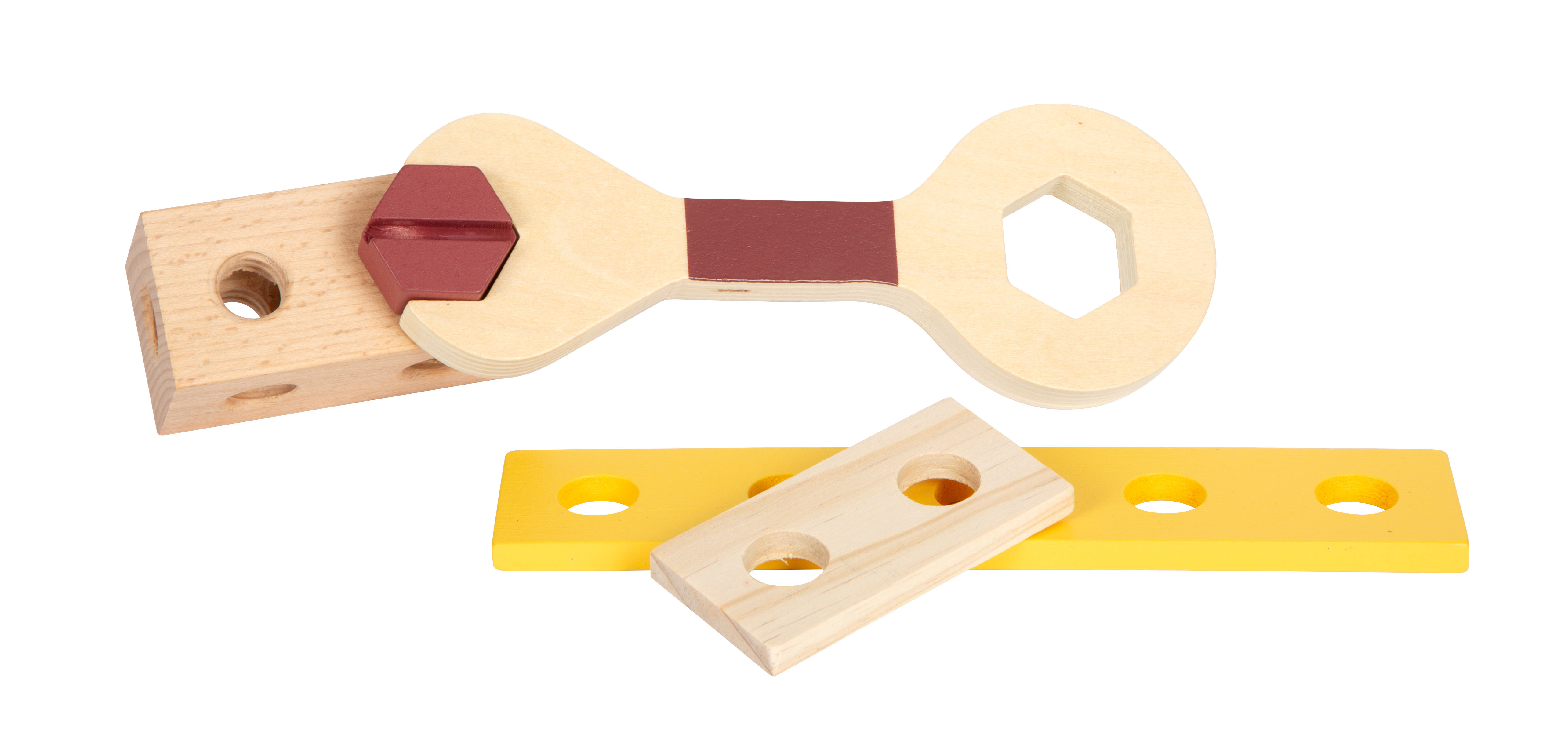 Ringschlüssel und Schraube zum Spielen