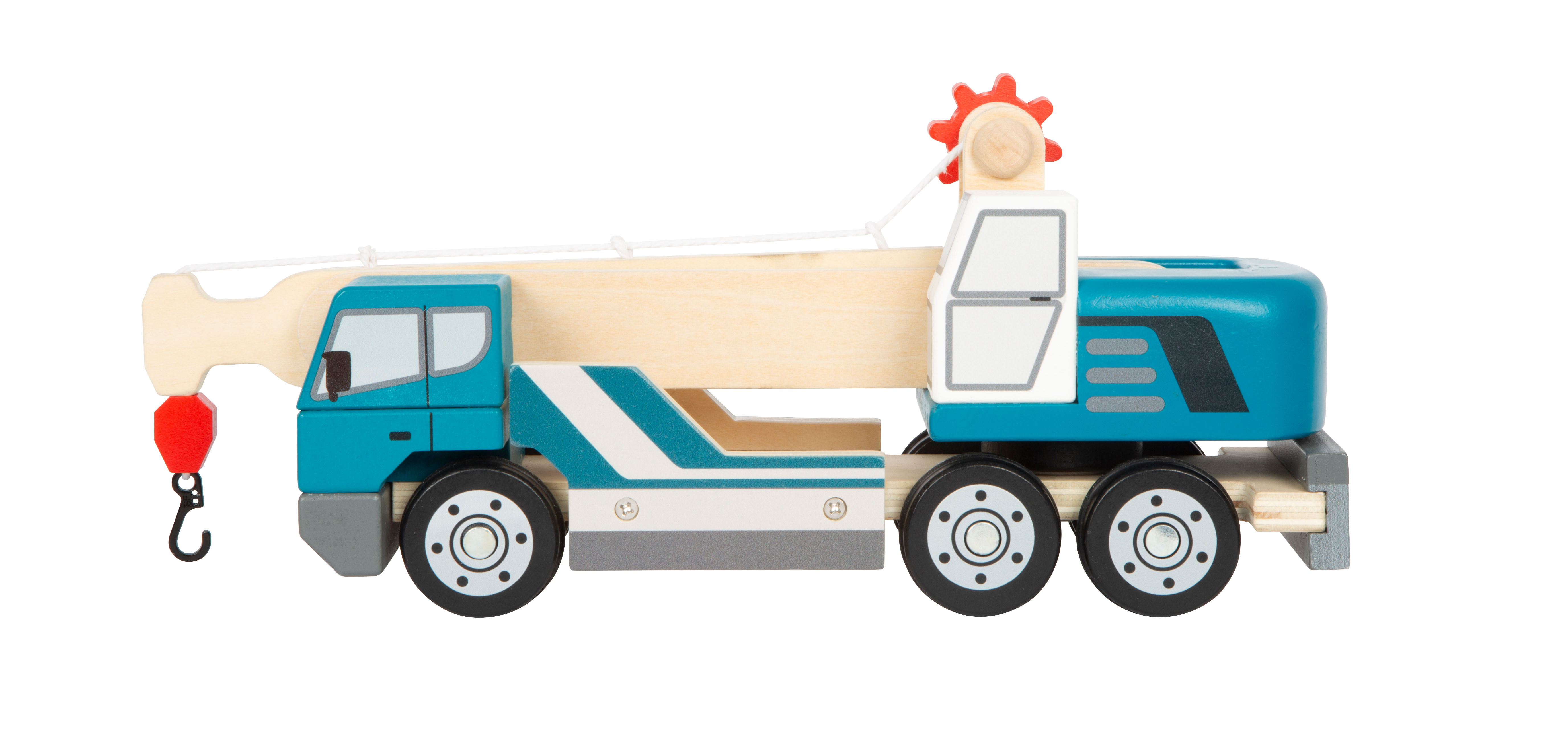 Profilansicht Kranwagen mit eingezogenem Arm