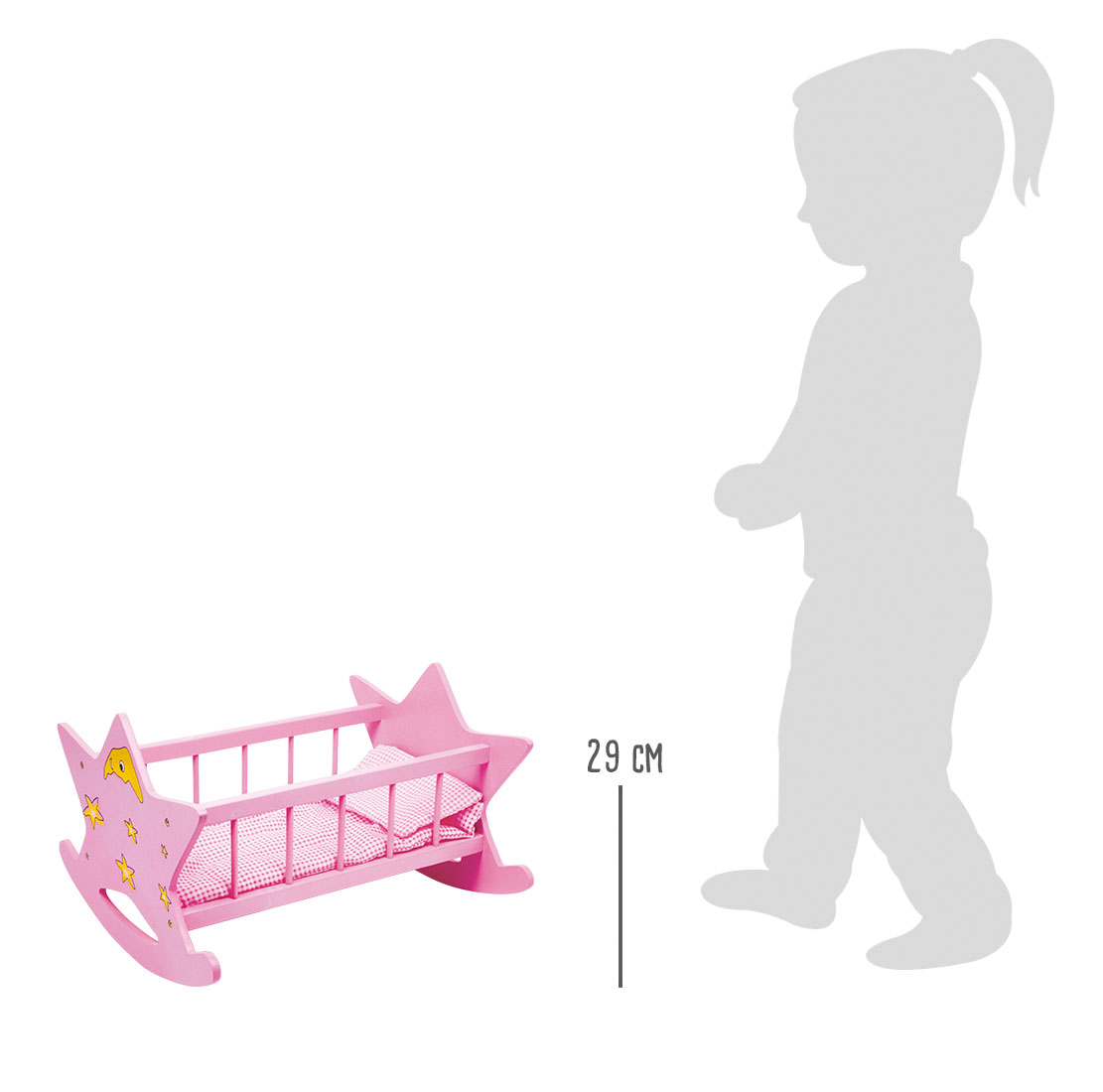 Puppenwiege Stern für Kinder