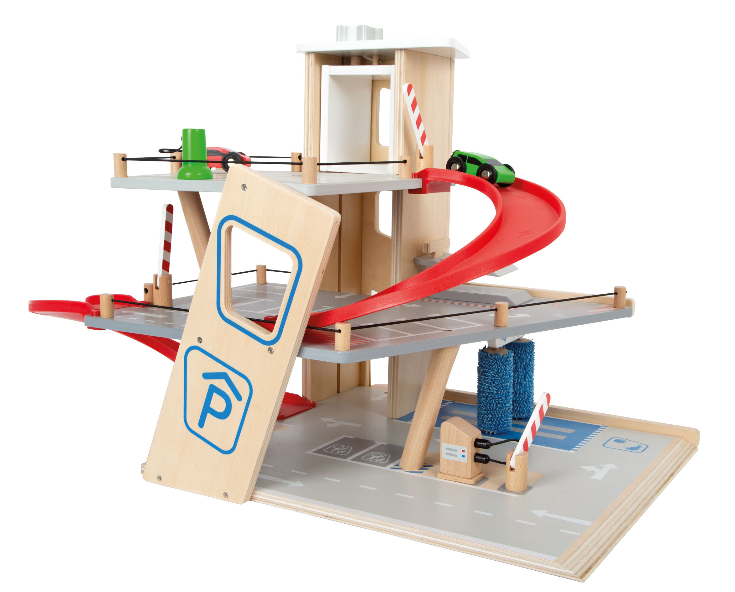 Modernes Parkhaus aus Holz für Kinder