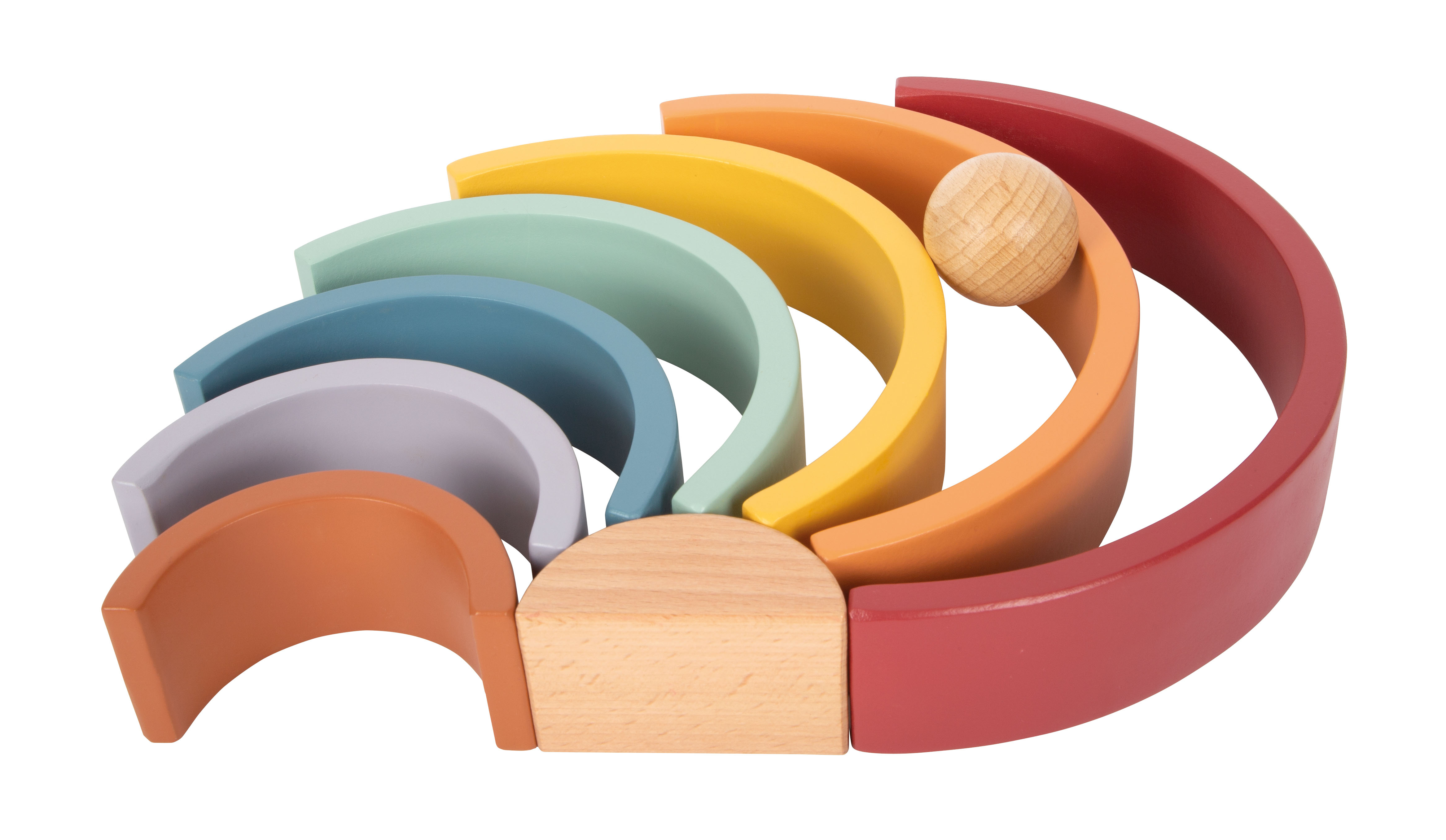 Holzbausteine Regenbogen „Safari“ für Kinder
