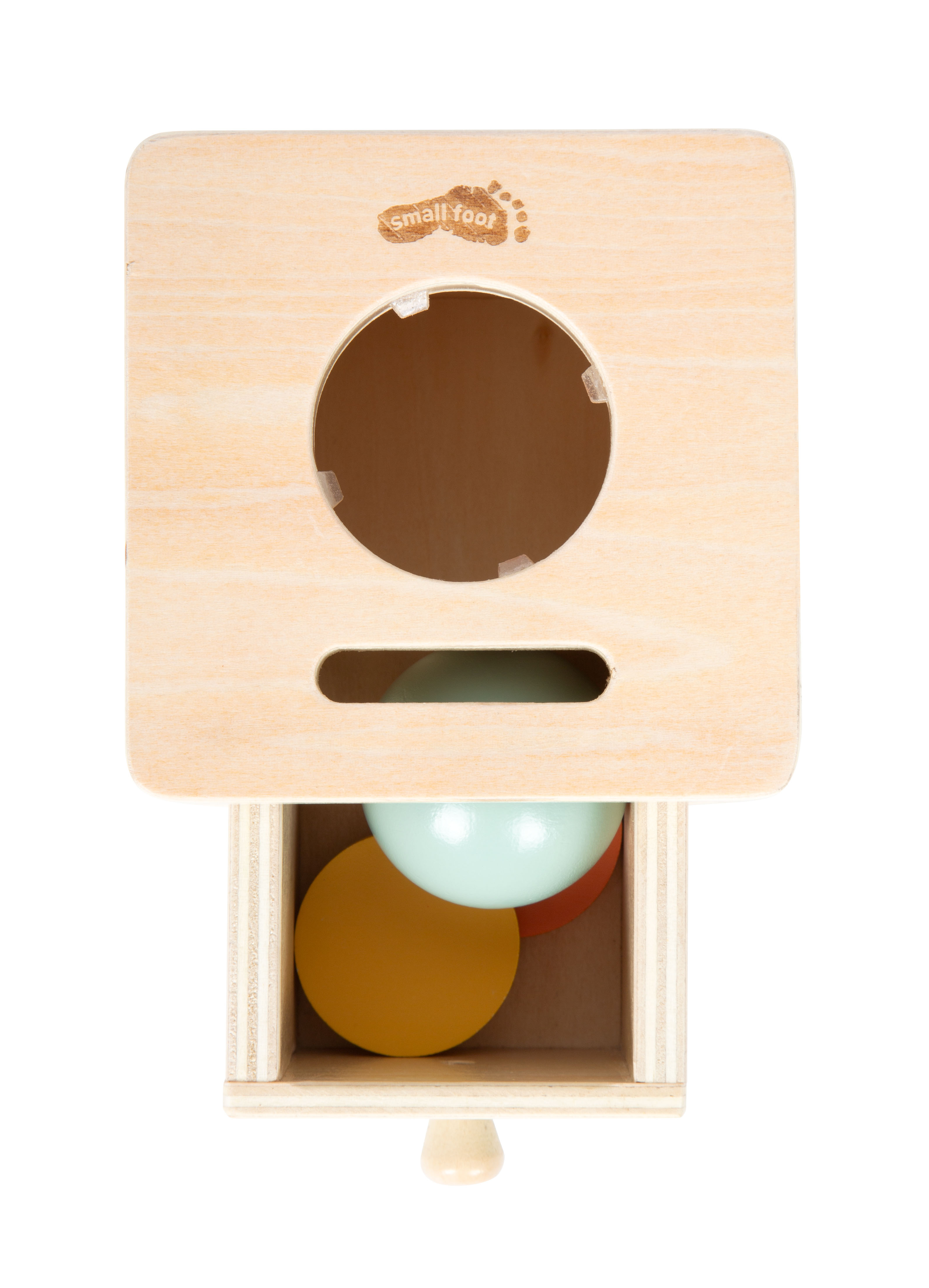 Montessori-Steck- und Kugelkasten mit Schublade