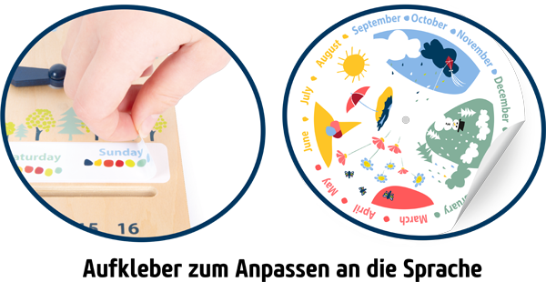 Aufkleber für Lernuhr