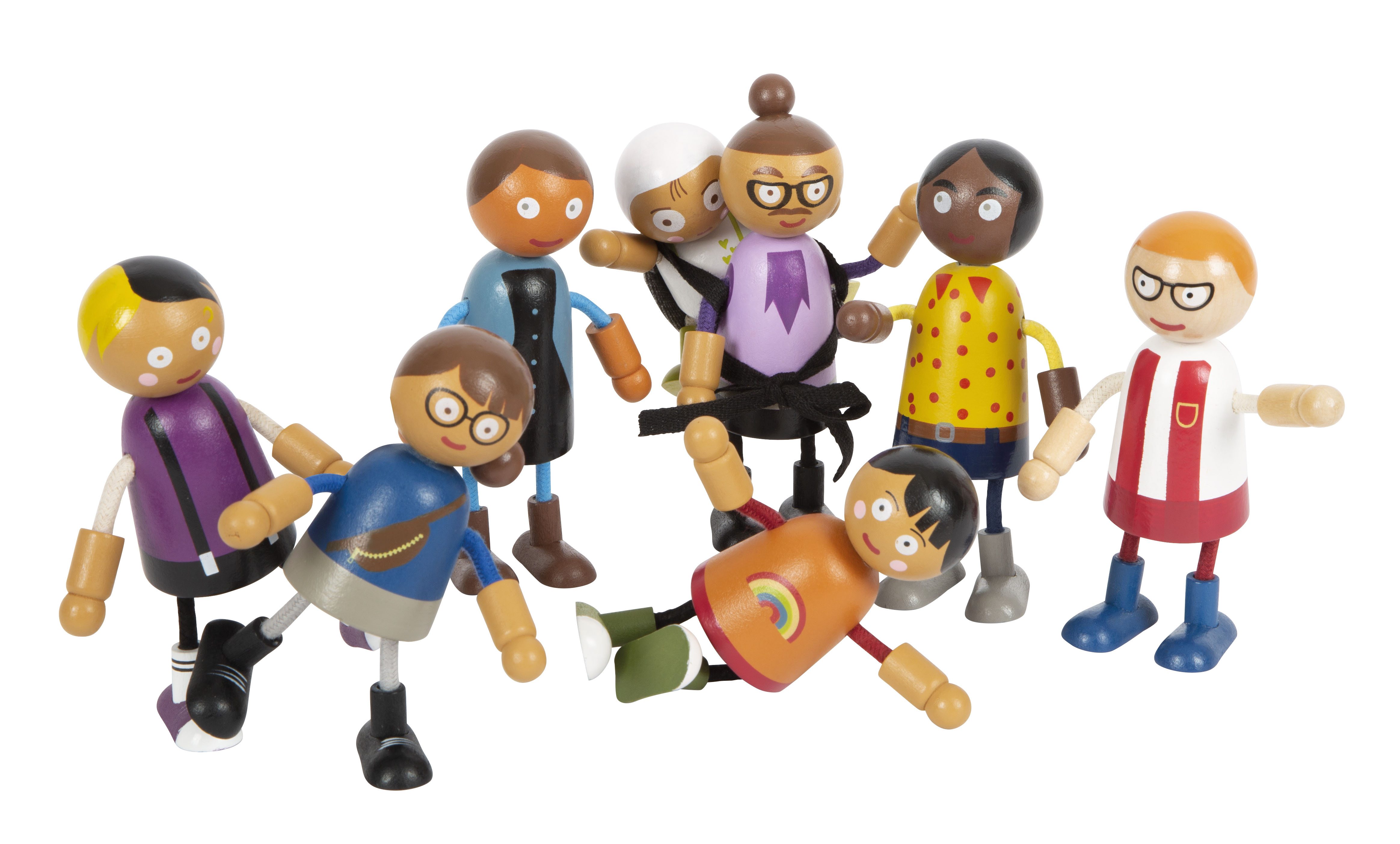 8 Puppen-Figuren fürs Puppenhaus
