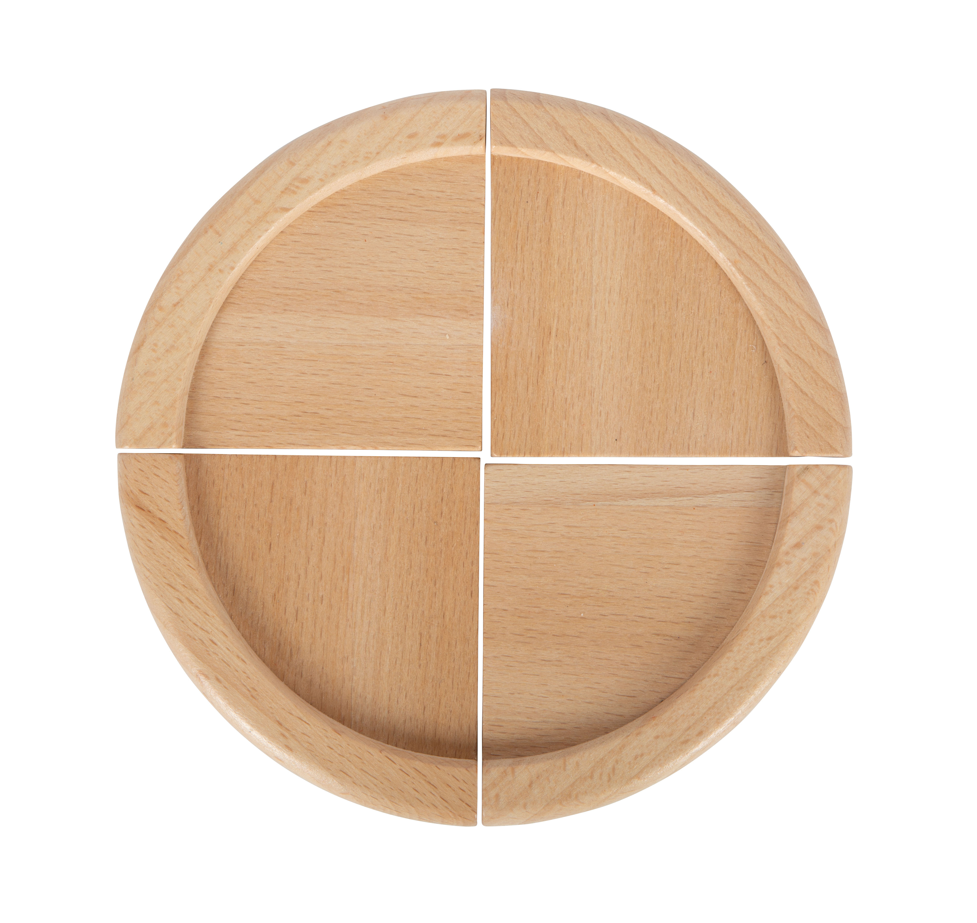 Runder Pizzaboden aus Holz zum Spielen
