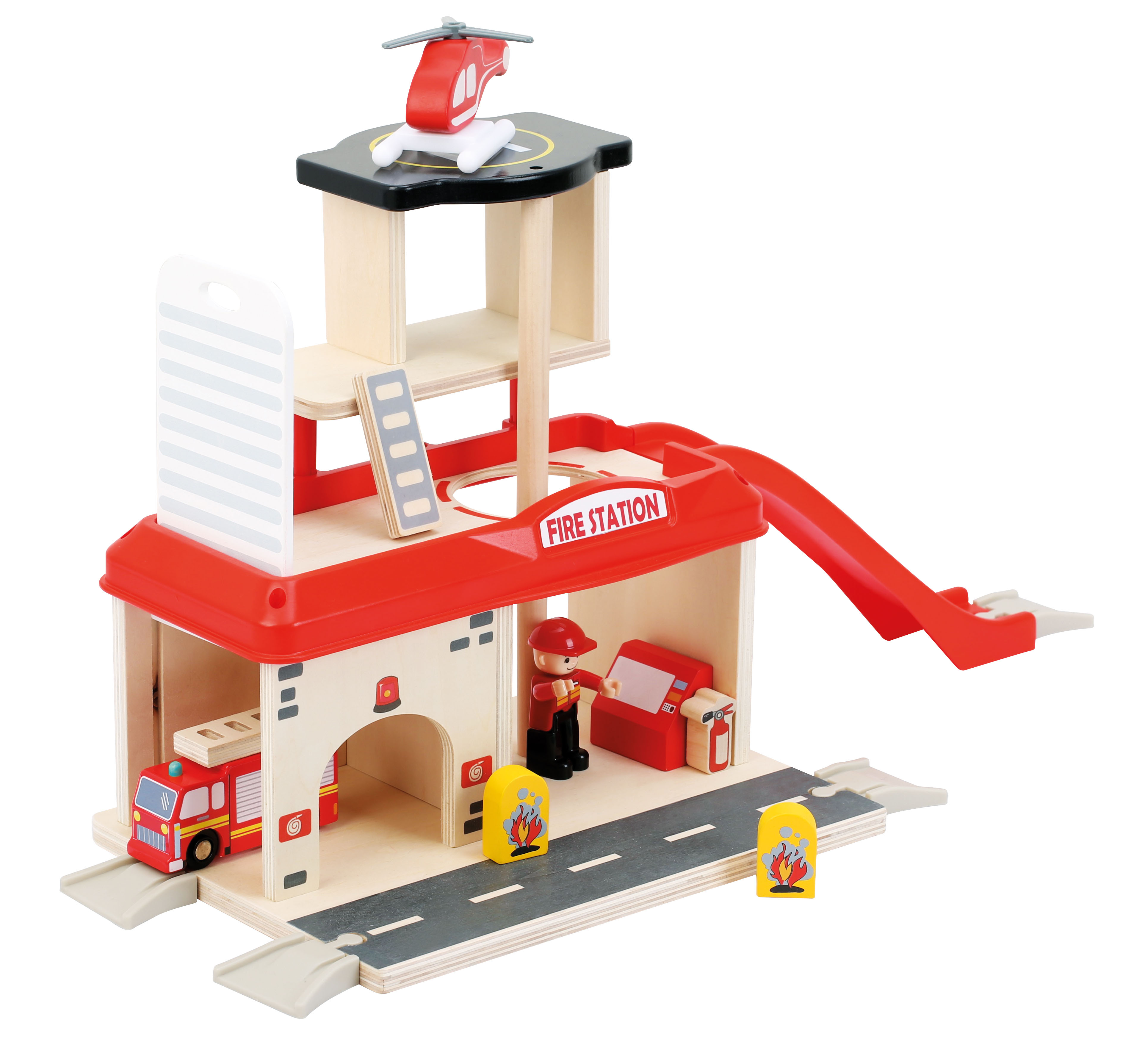 Feuerwehrwache mit Zubehör für Kinder