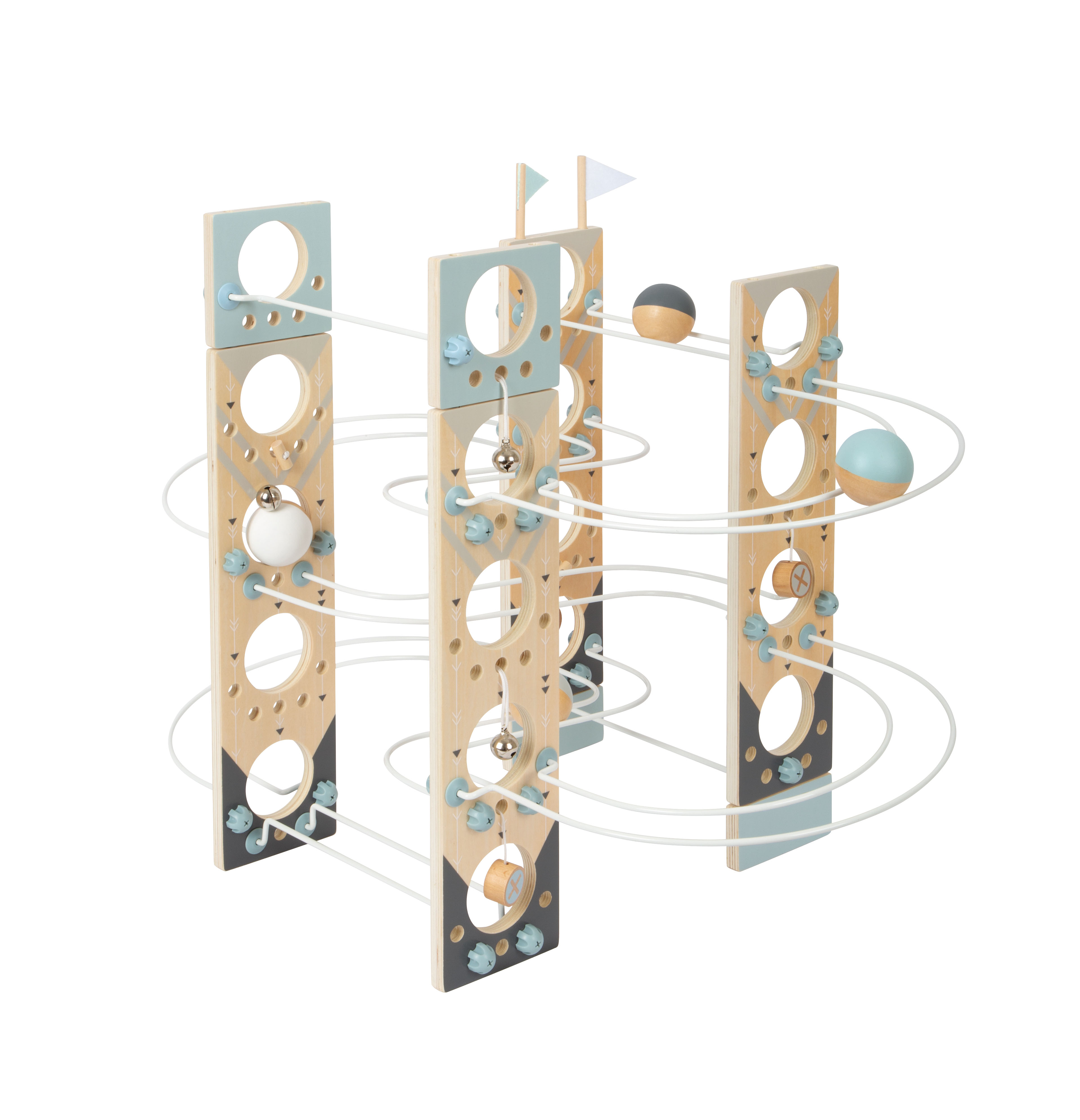 Modulare Kugelbahn für Kinder