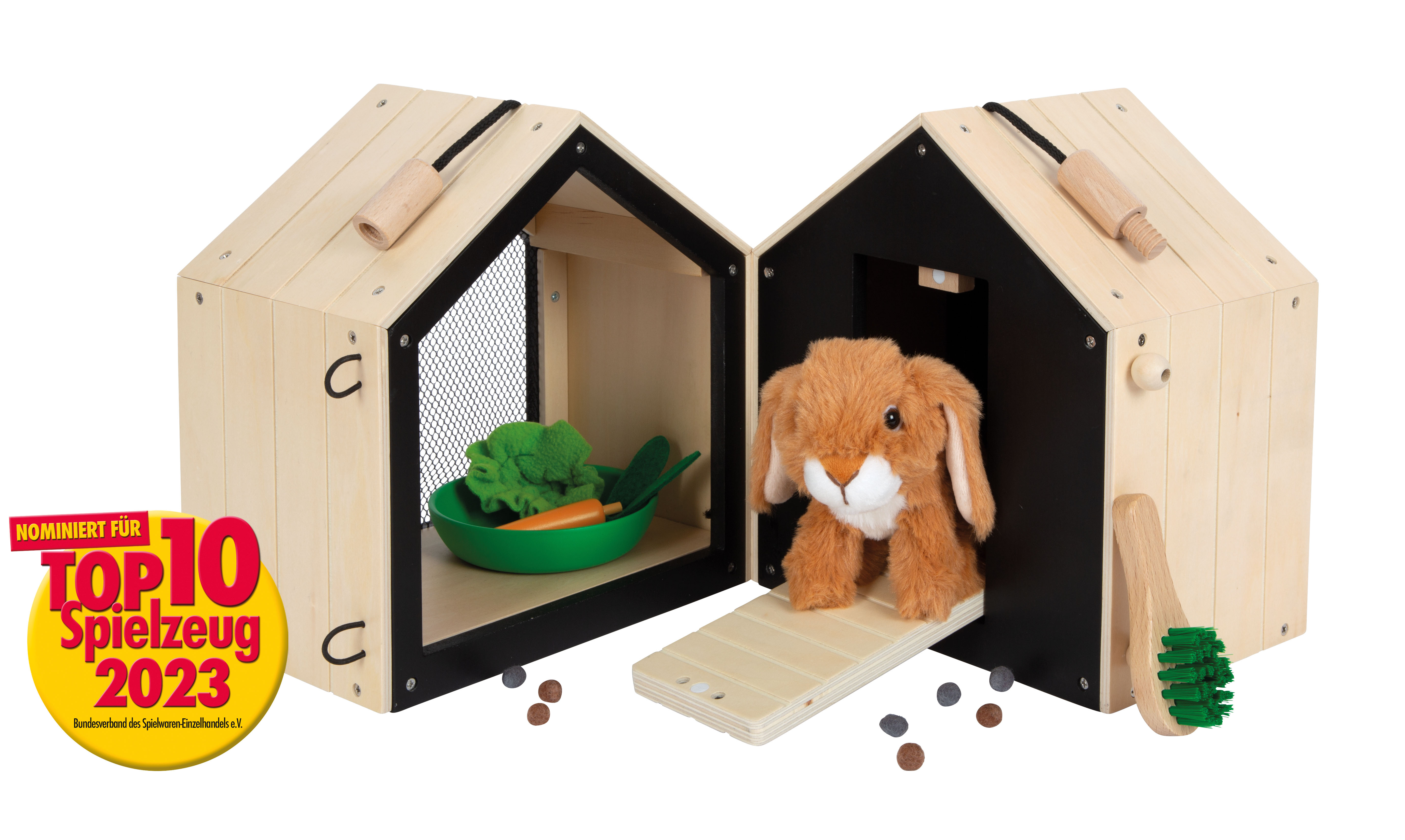 Hasenstall mit Auslauf für Kinder