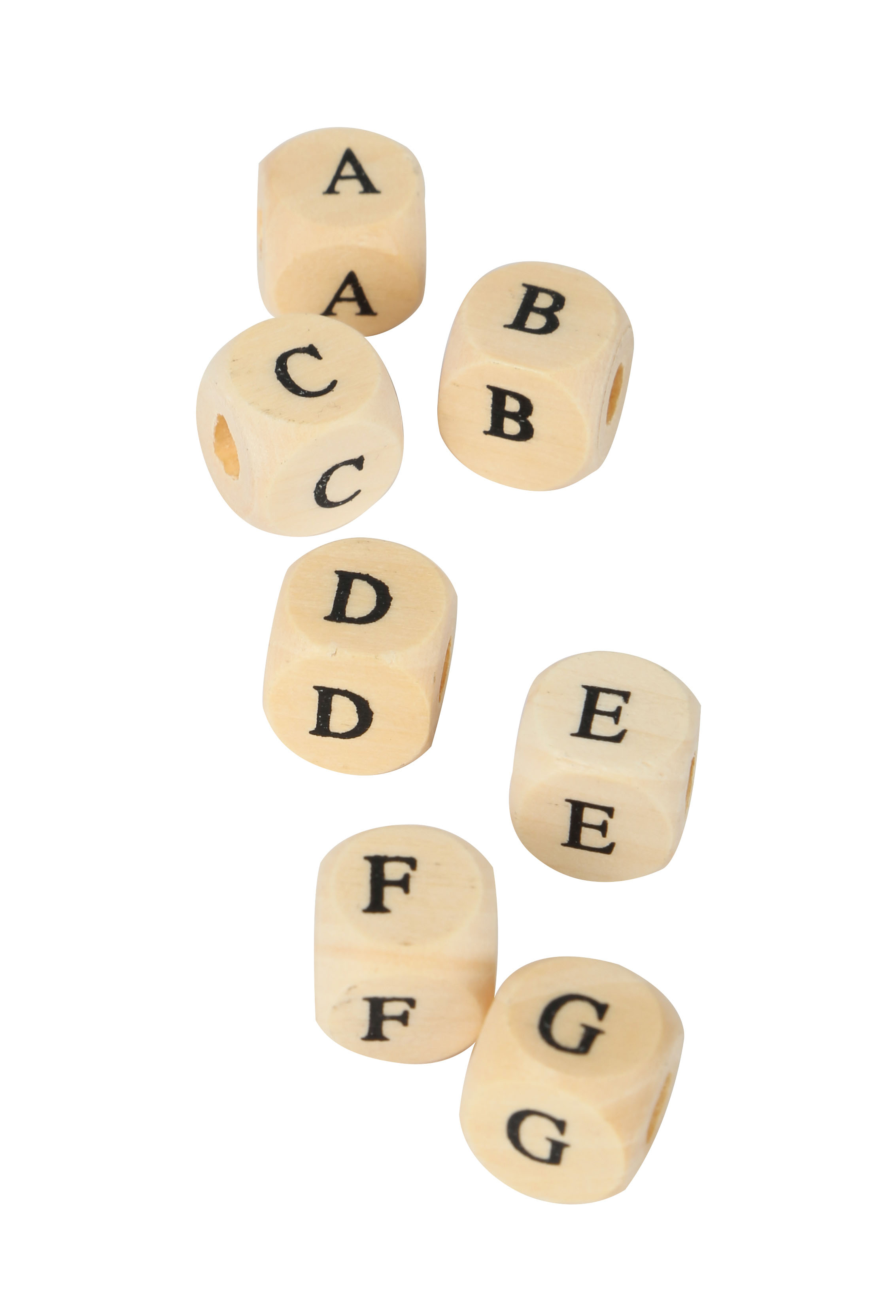 Buchstabenketten aus Holz für Kleinkinder