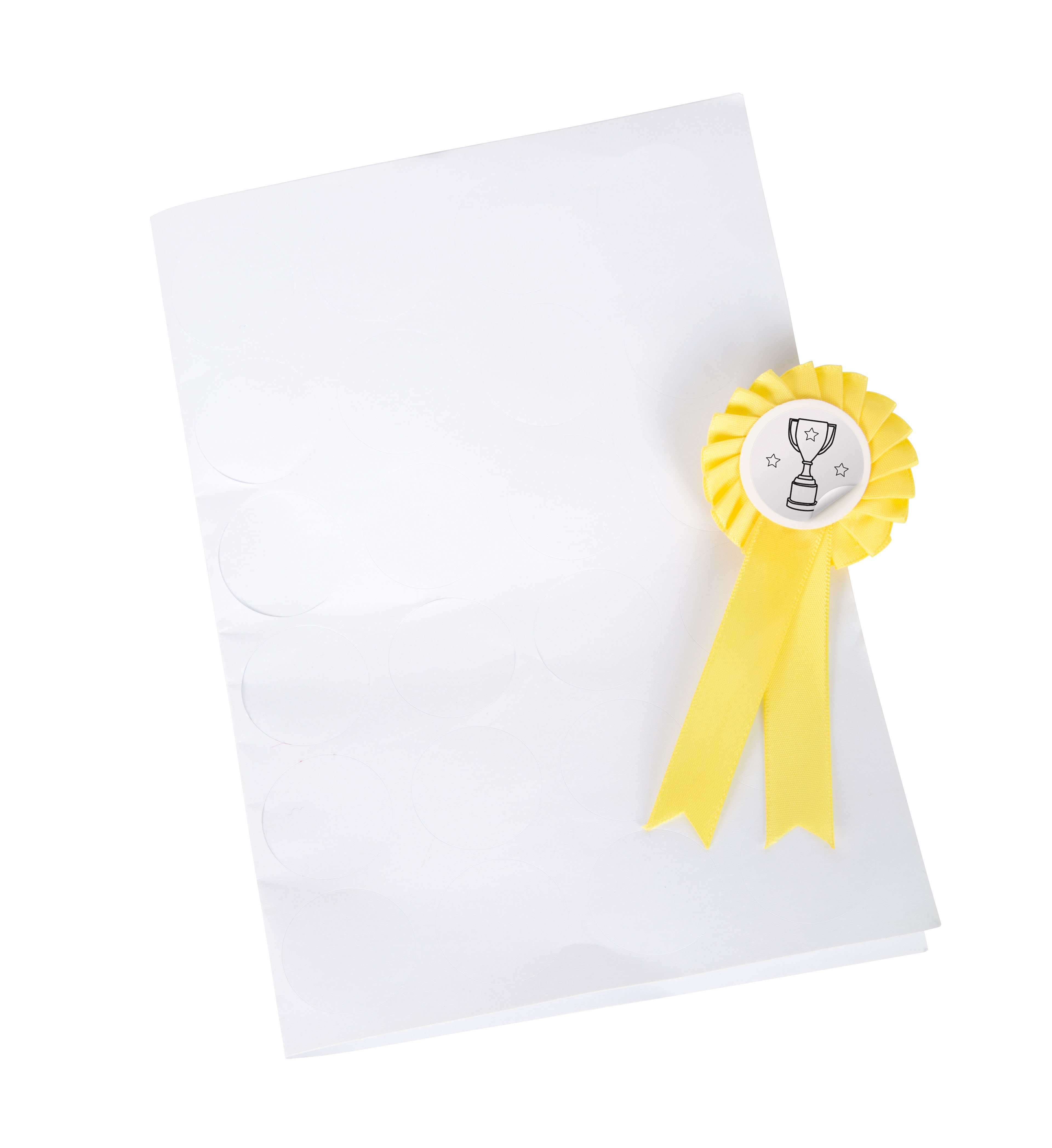 Siegerschleife in gelb