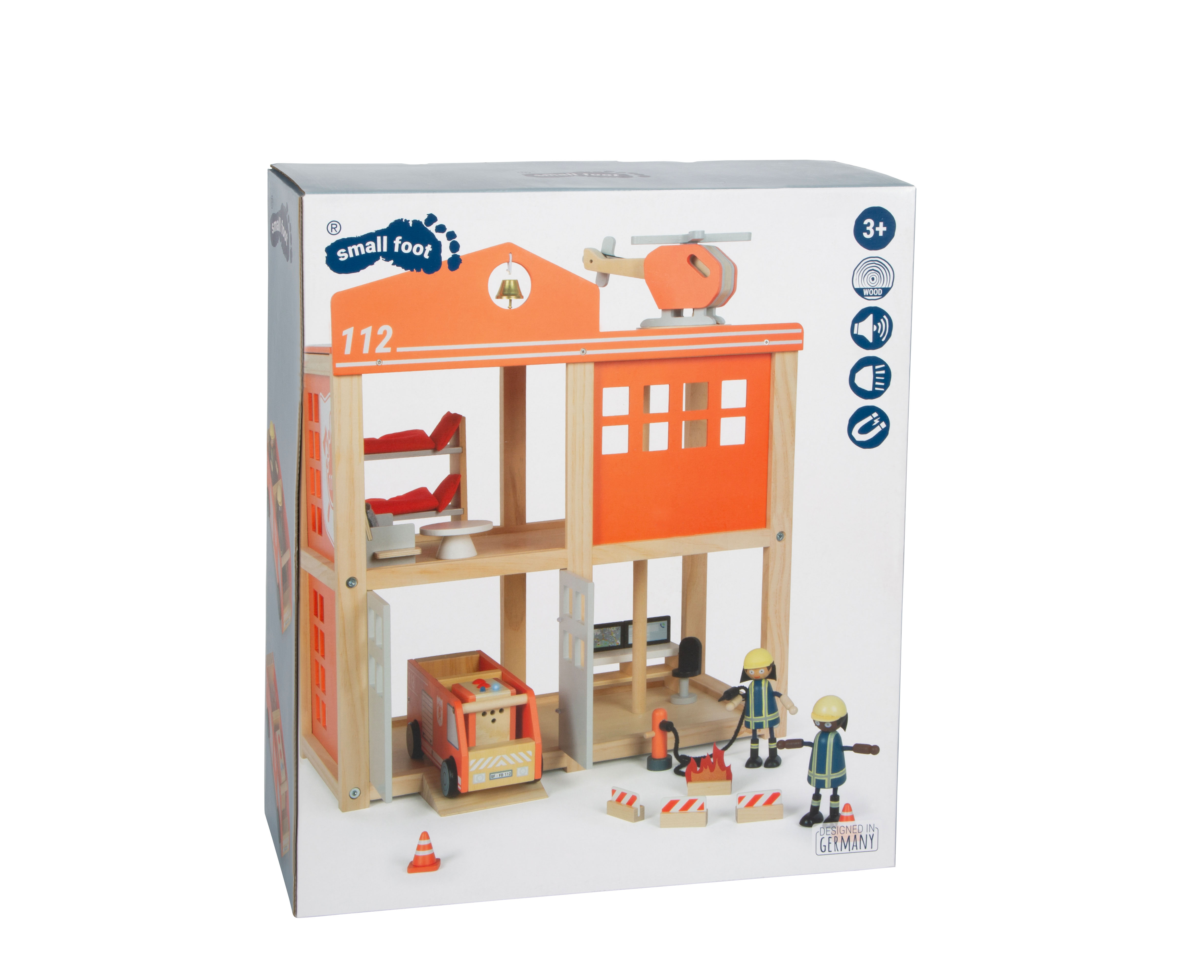 small foot Verpackung von Feuerwache aus Holz zum Spielen