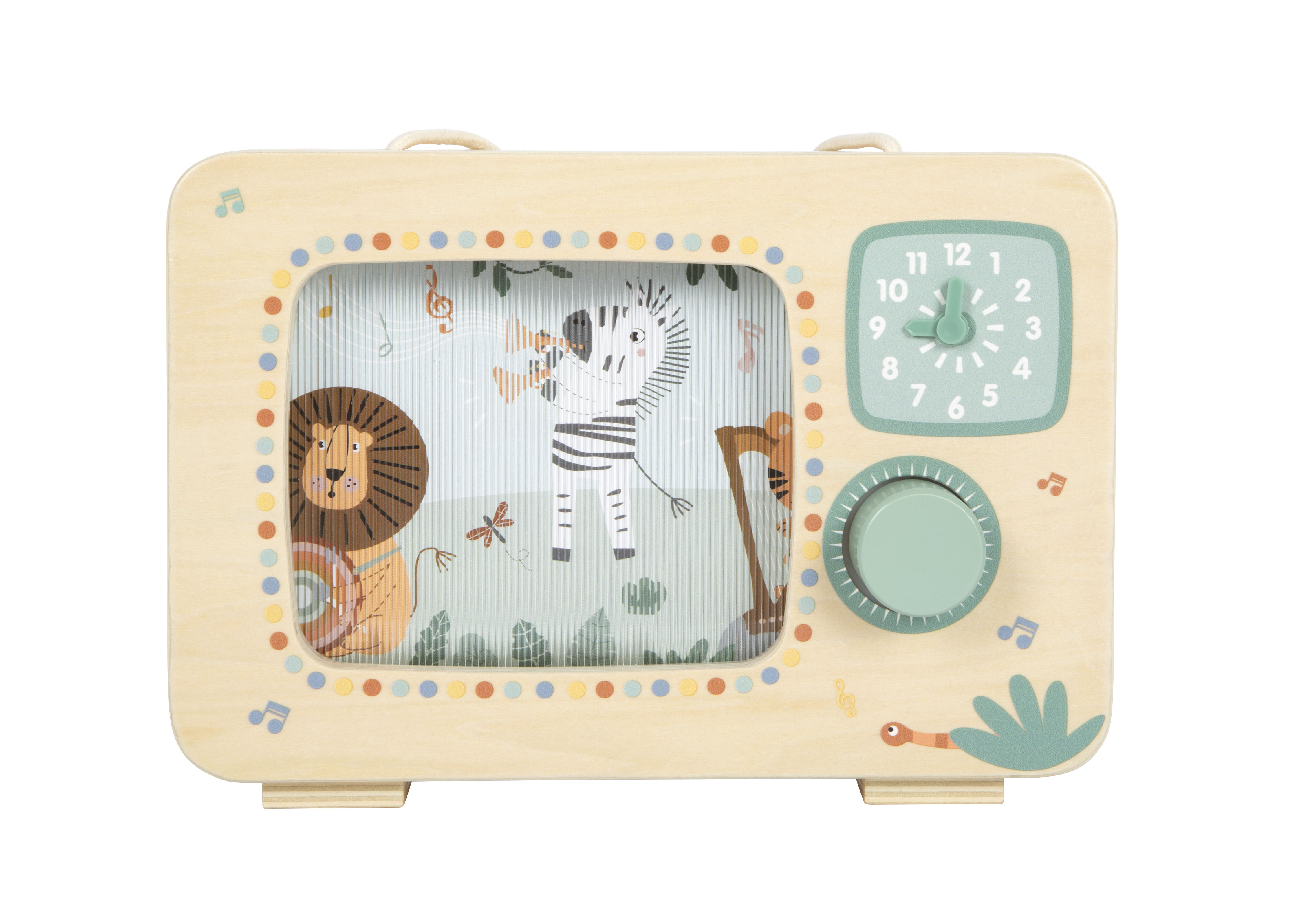 Spieluhr TV Safari mit Löwen-Drehknopf