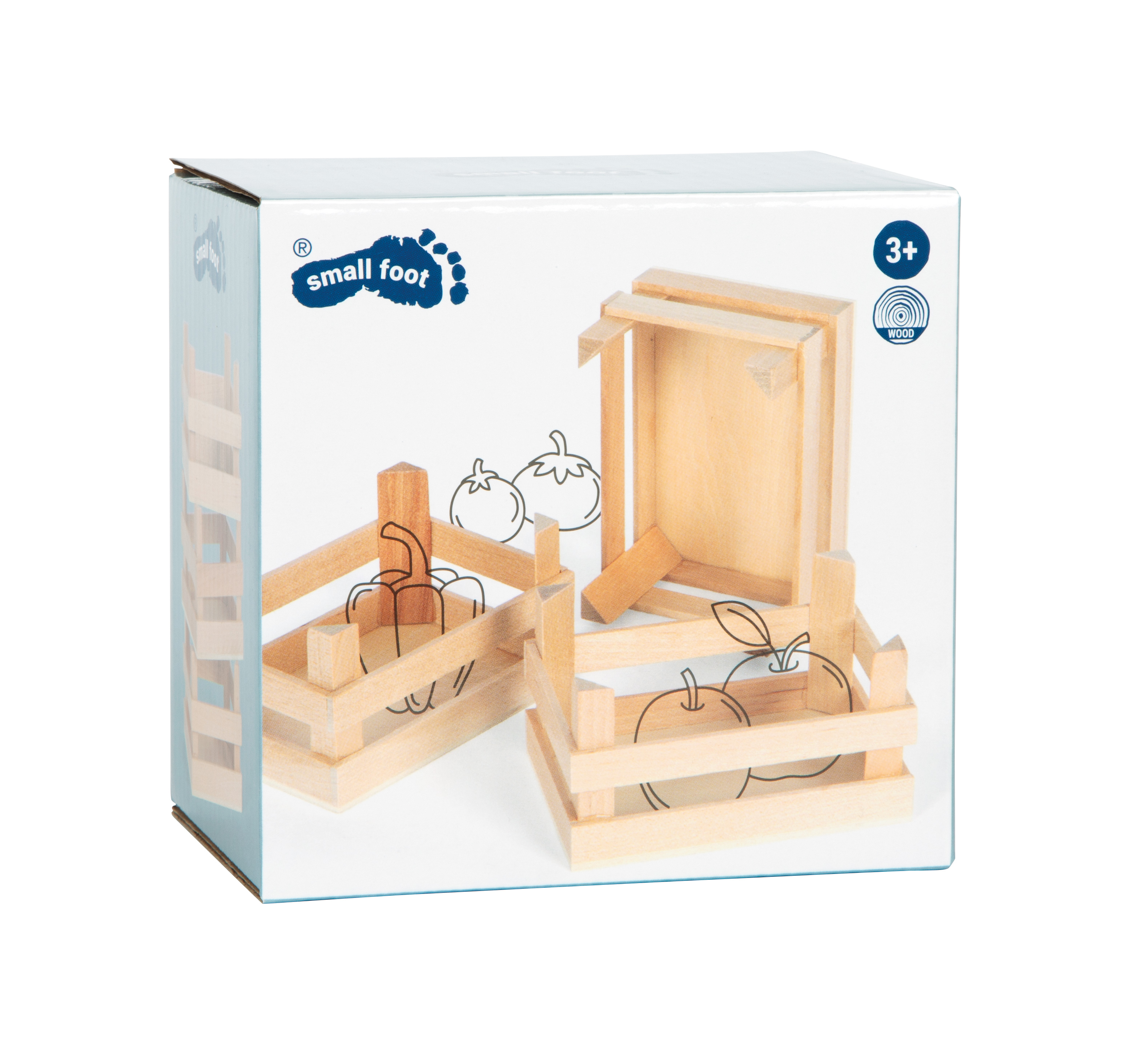 Kleine Kiste natur 3er Set Verpackung