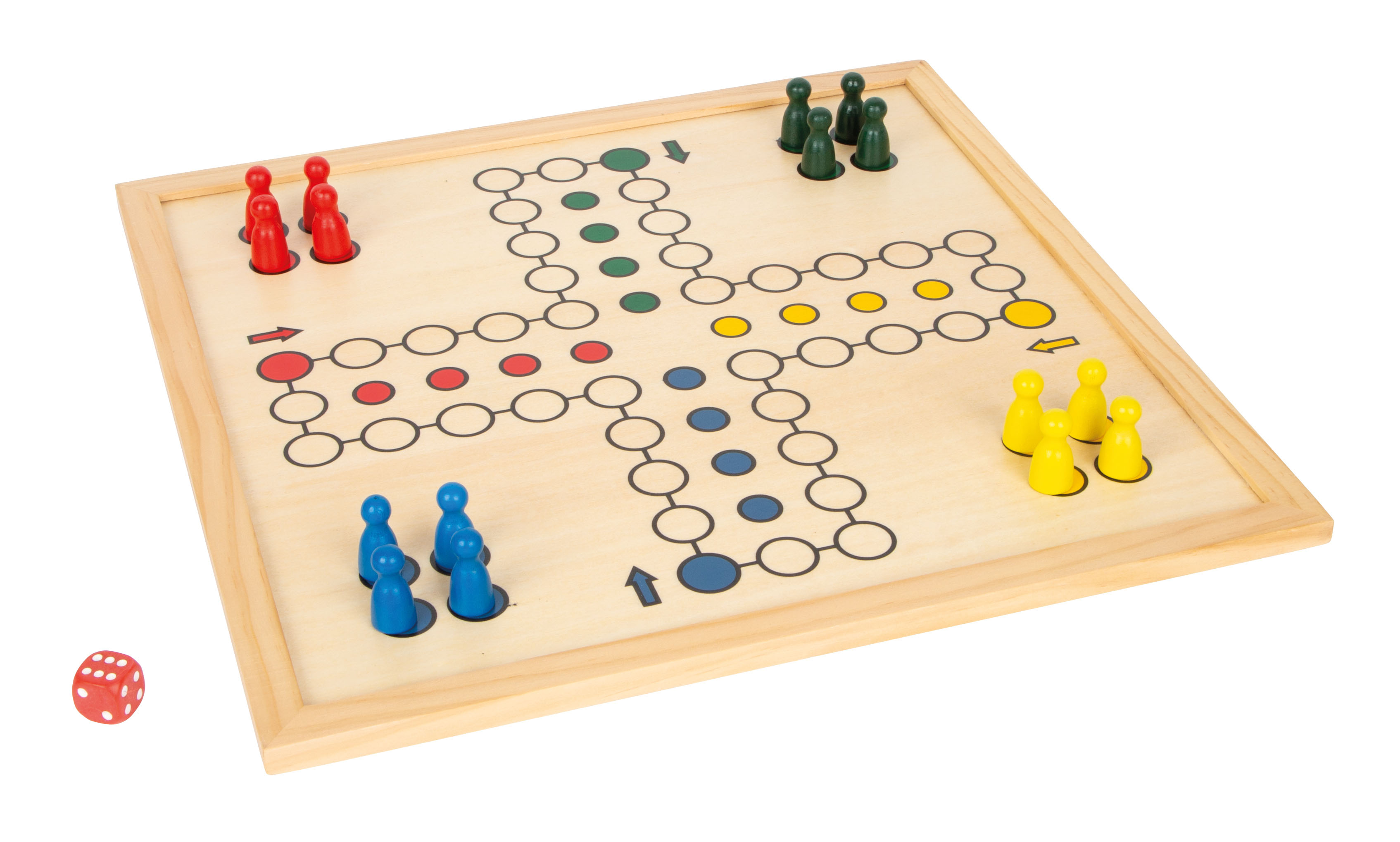Ludo-Brettspiel aus Holz