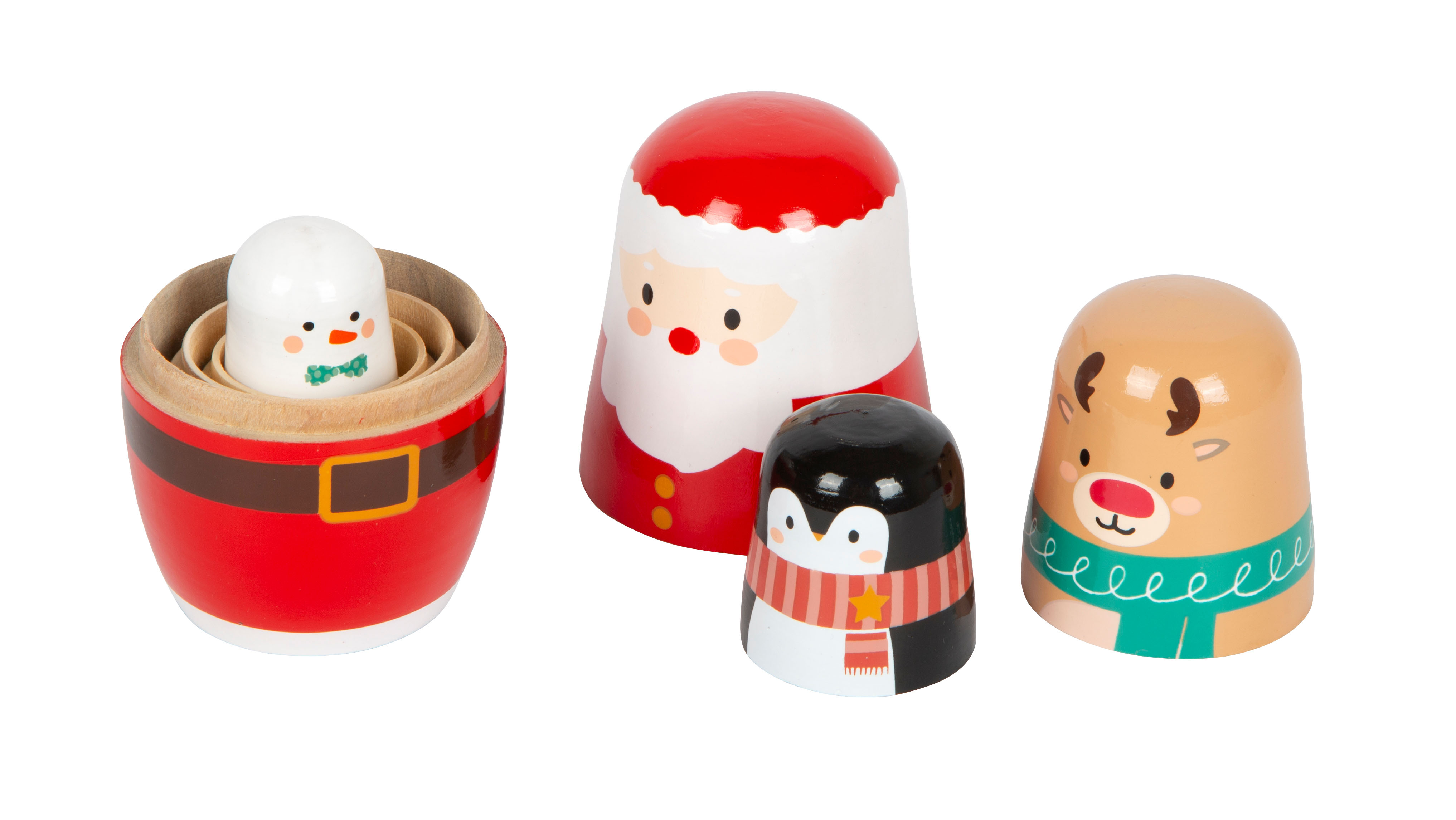 Matrjoschka-Figuren Weihnachten Einzelteile