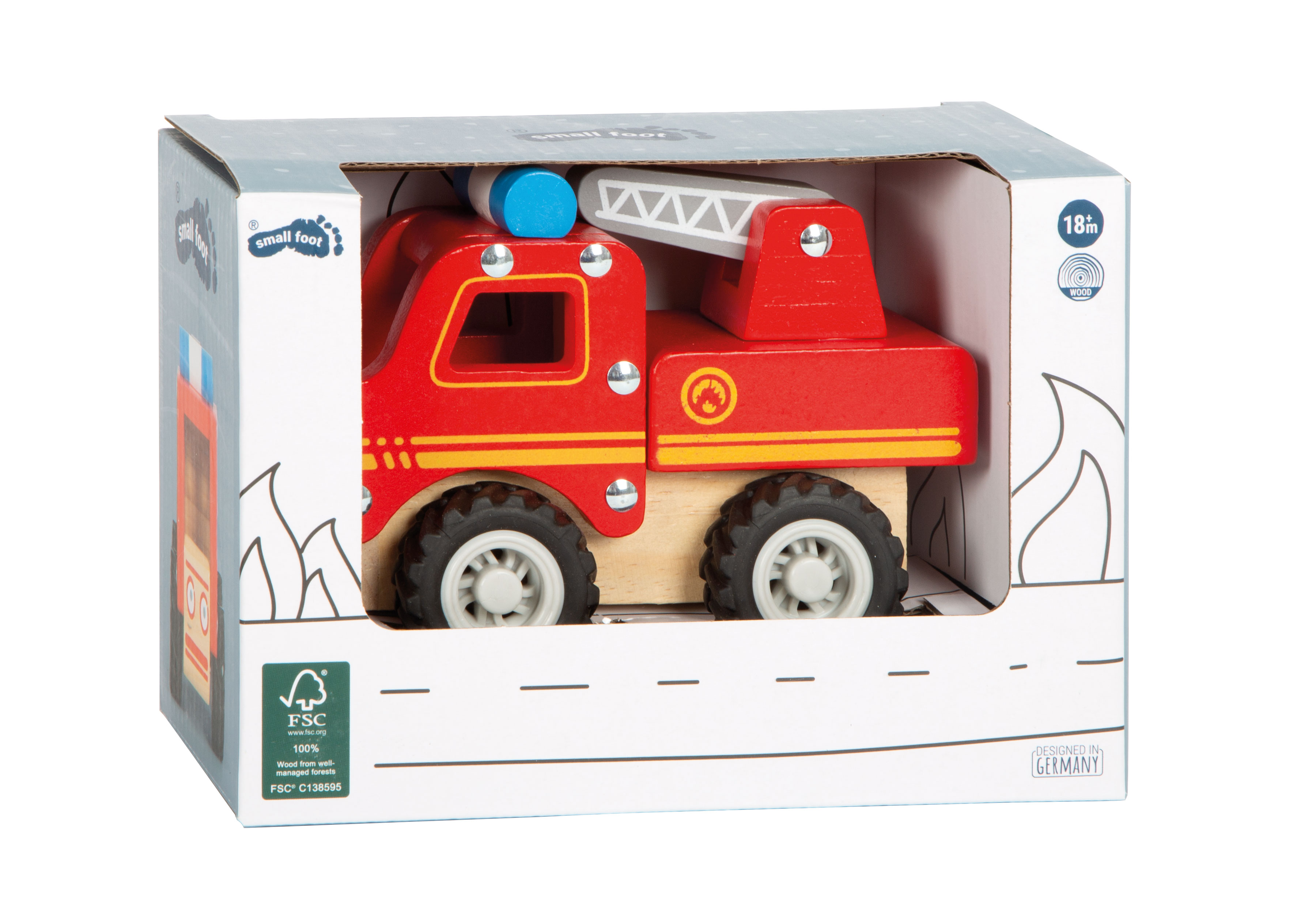 Feuerwehrfahrzeug in der Verpackung