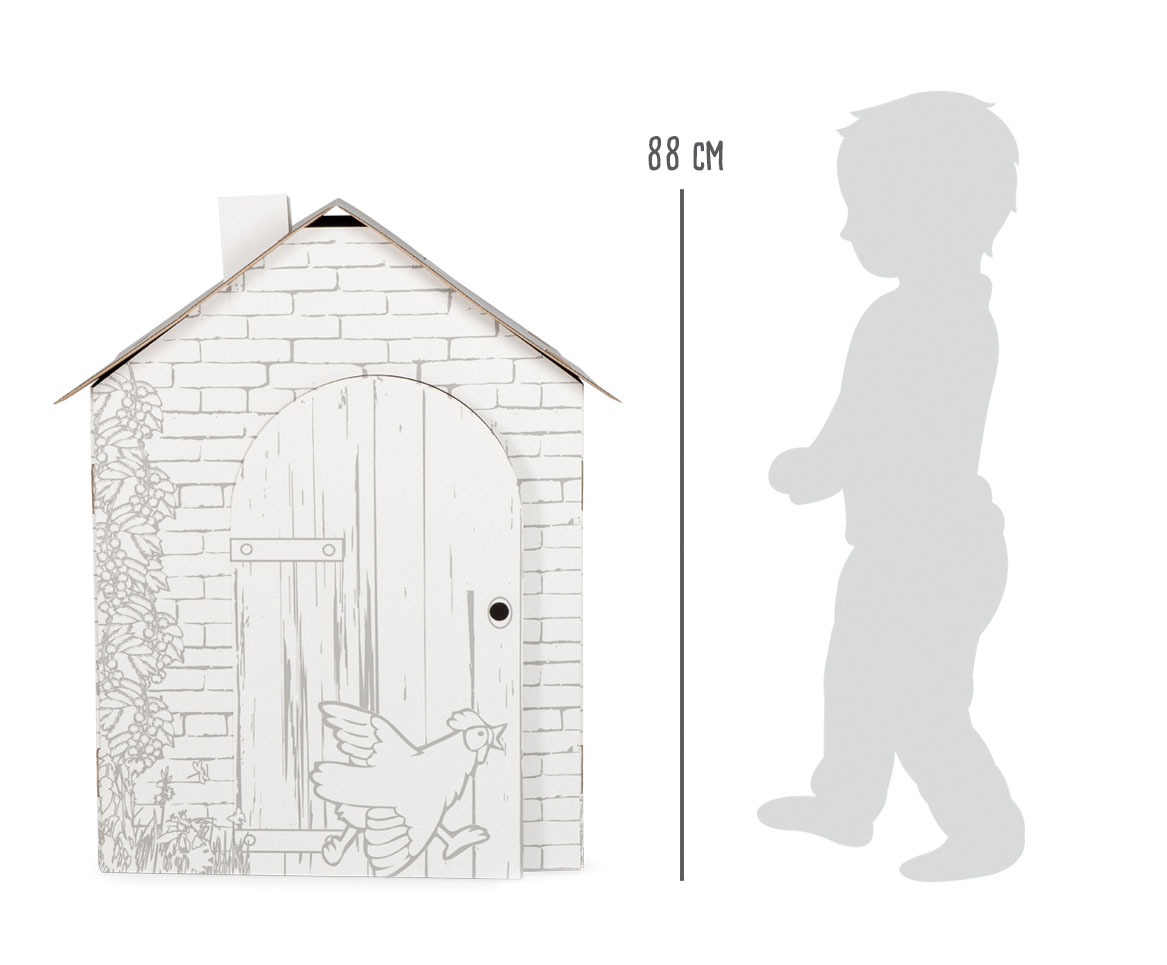 Spielhaus "Häuschen" aus Bastelkarton für Kinder