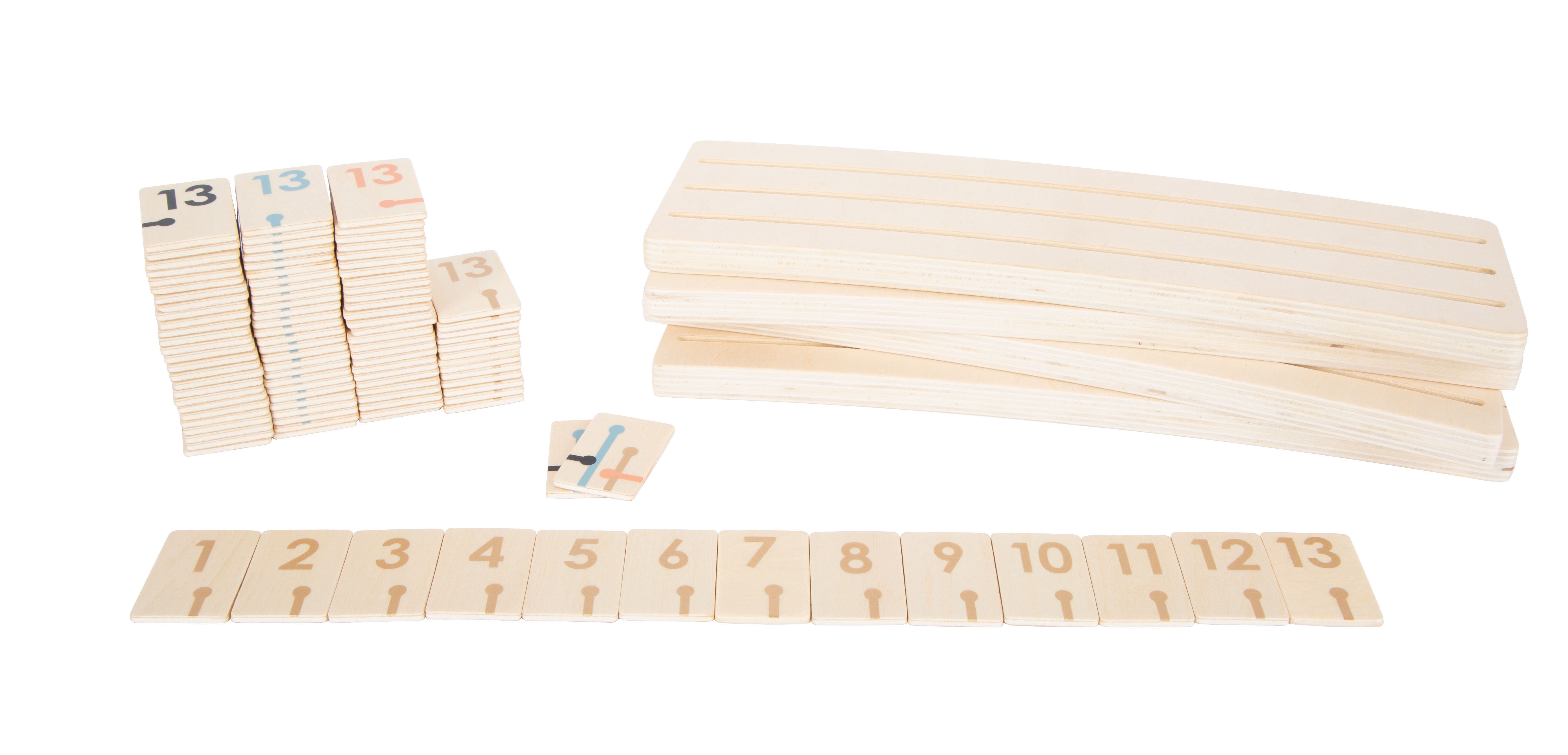 Rummy-Spielset mit Zubehör für vier Spieler