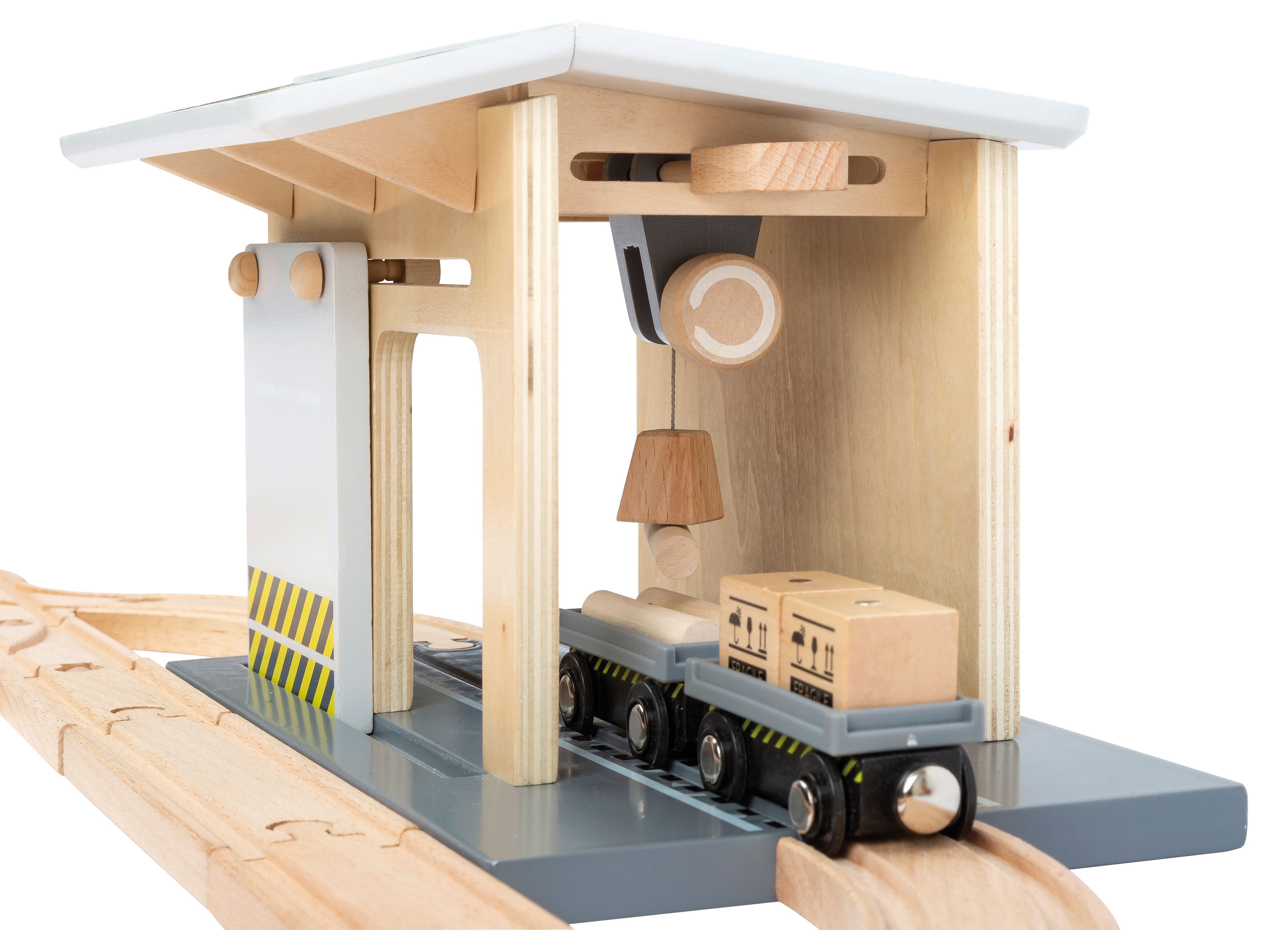 Güterbahnhof mit Zubehör für Kinder