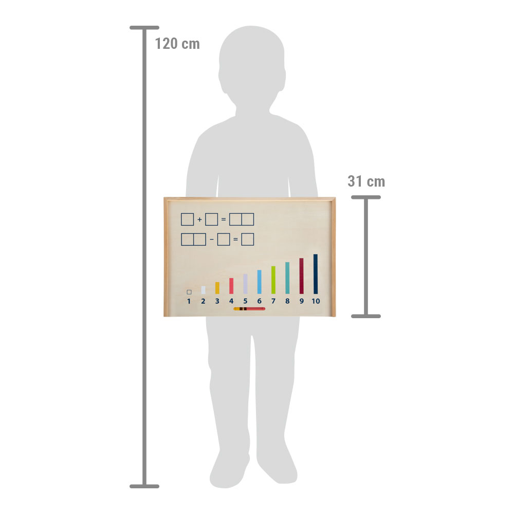 Maßstabssizze von Mathe-Lernbox für Erstklässler