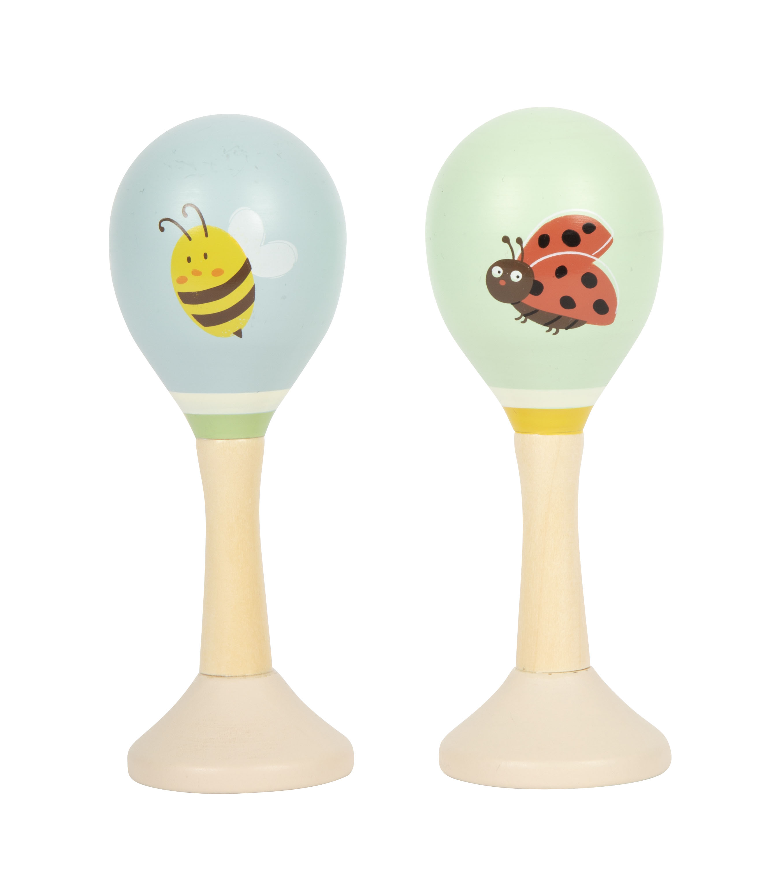 Maracas Hummel und Marienkäfer Motive