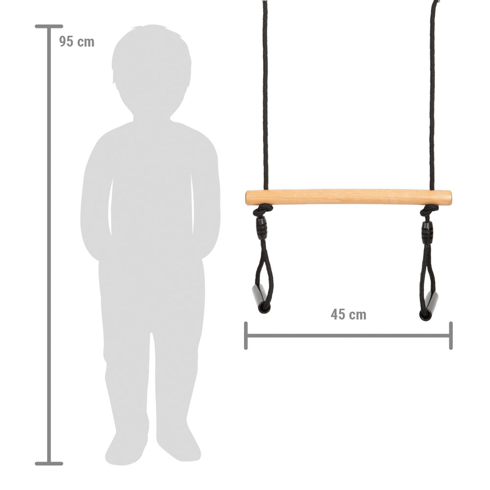 Skizze von Trapez-Schaukel im Maßstab