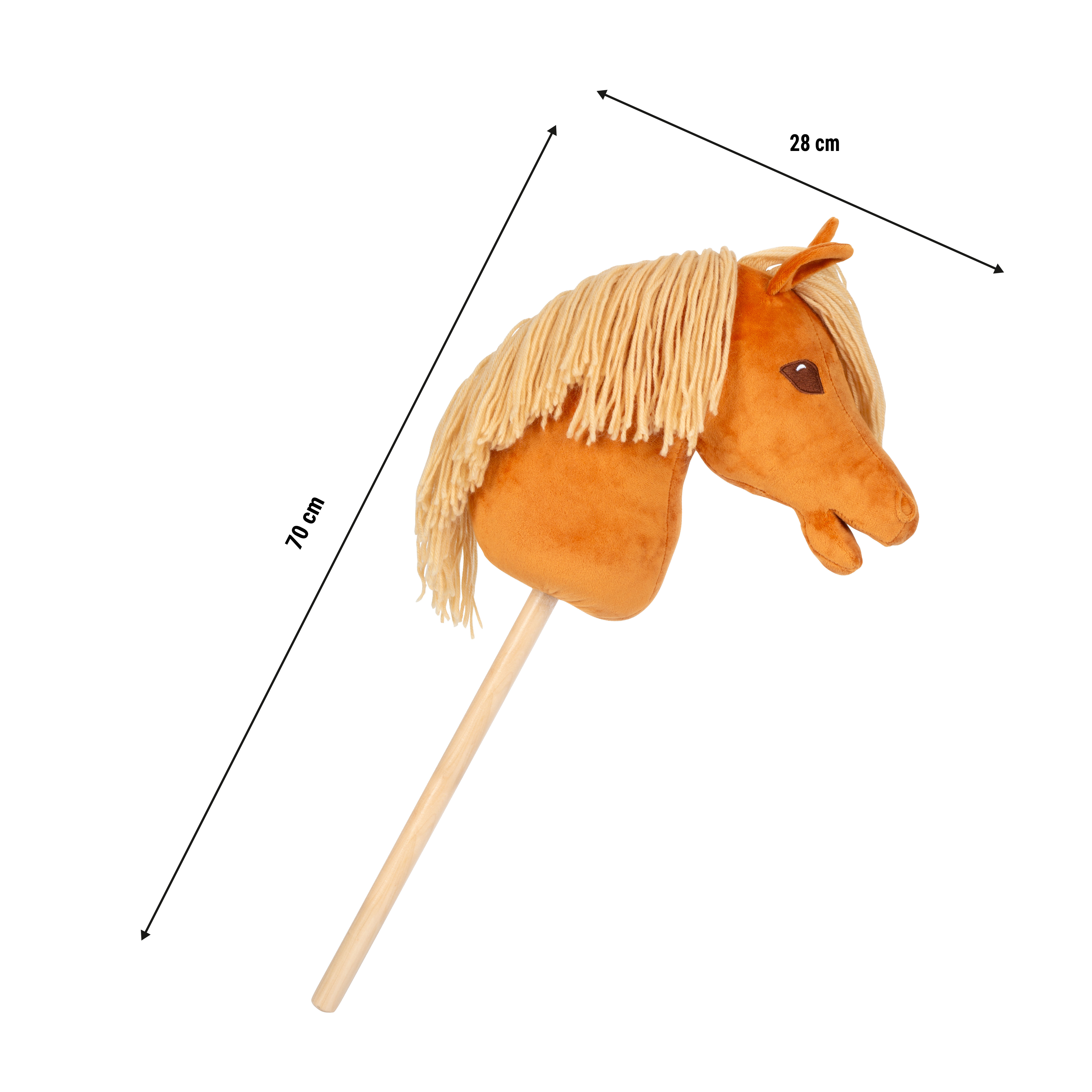 Pferd-Prop, Hufisi, Stabpferd, Plüschpferd, Spielzeug