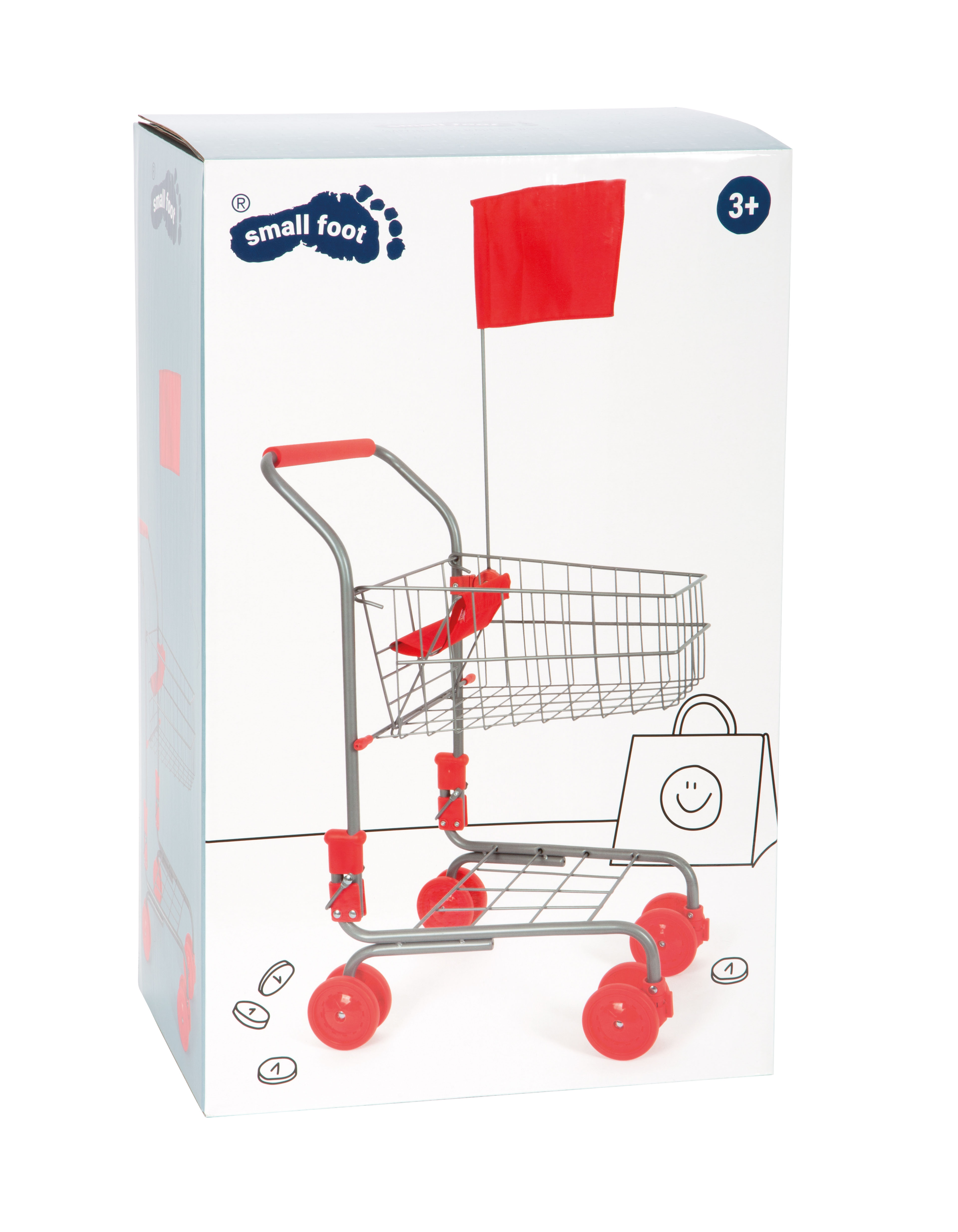 Einkaufswagen silber für Kinder