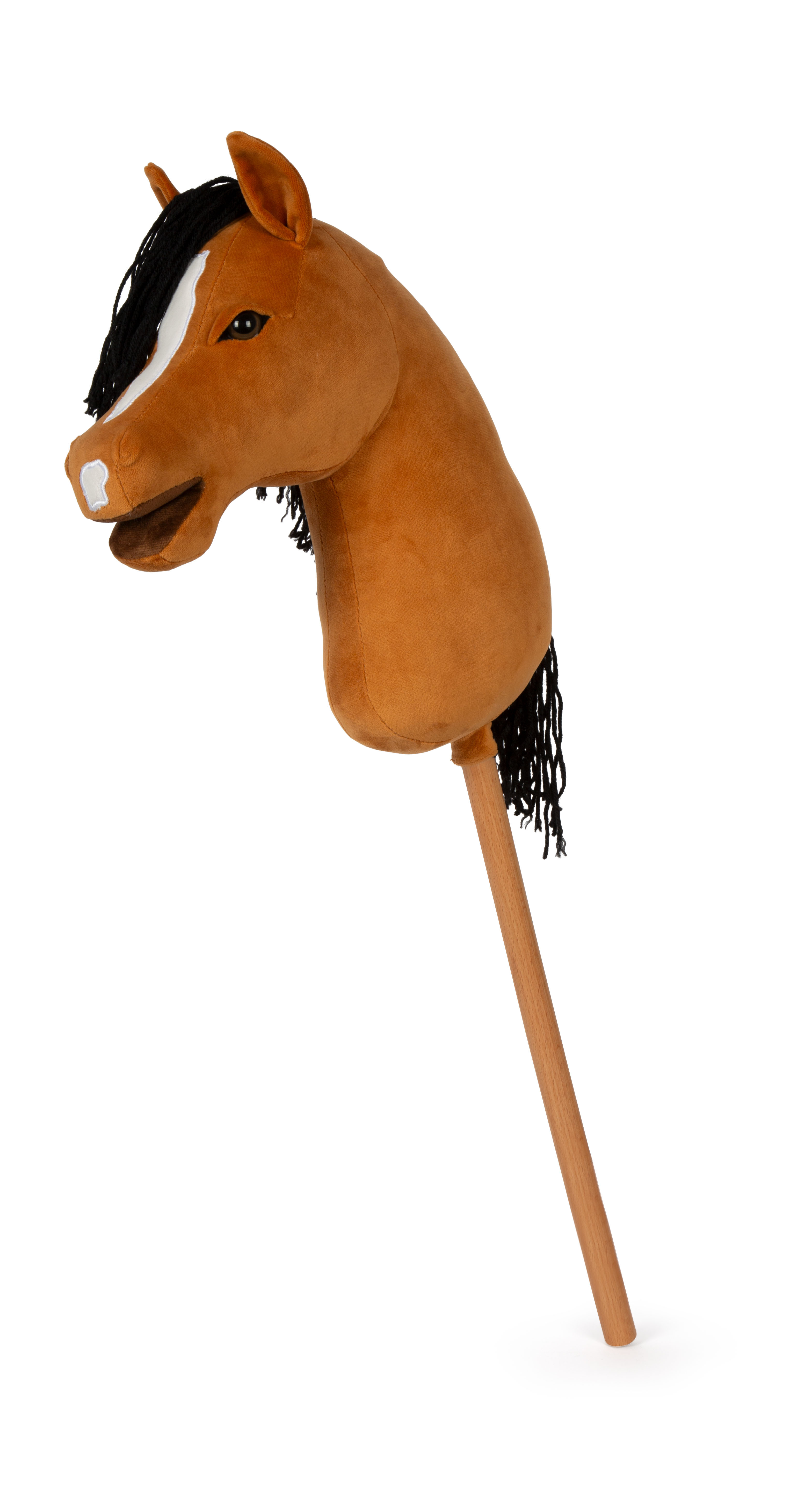 Hobby Horse braune Augen, lange Mähne