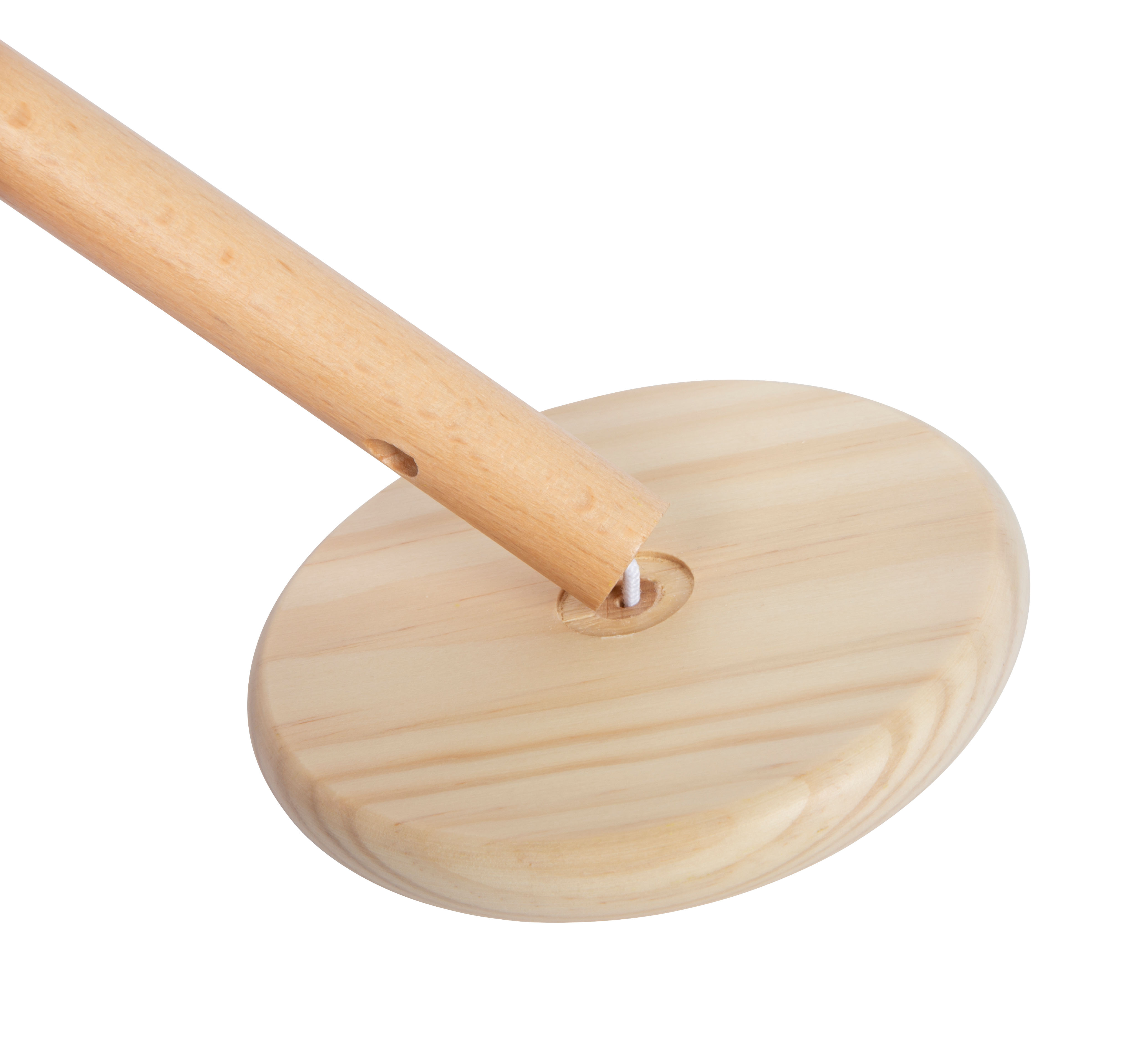 Bewegliche Holz-Stiel an Stapelturm Dino