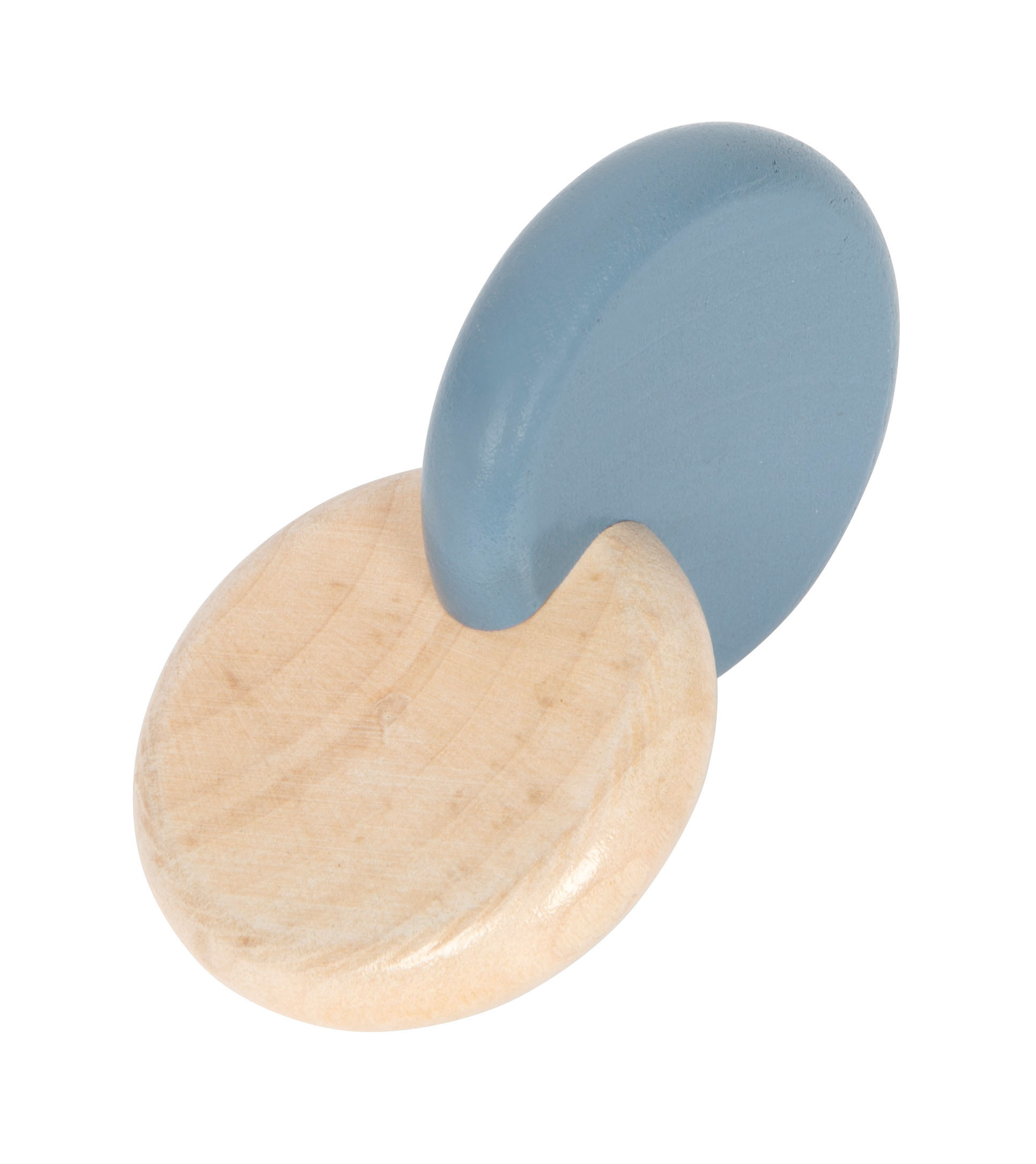 Montessori Disk Clutch mit natürlich blau
