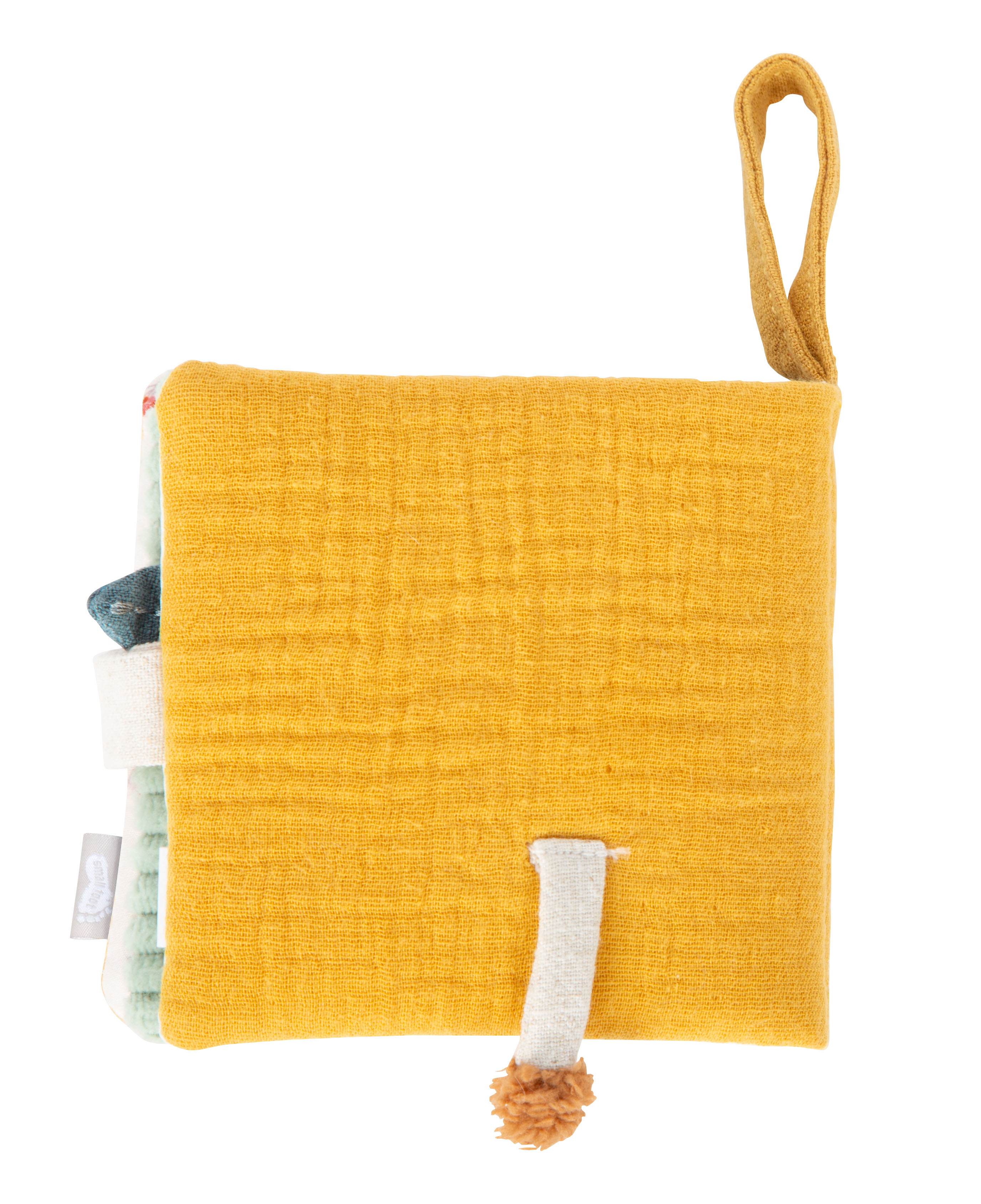 Babybuch aus gelbem Musselin