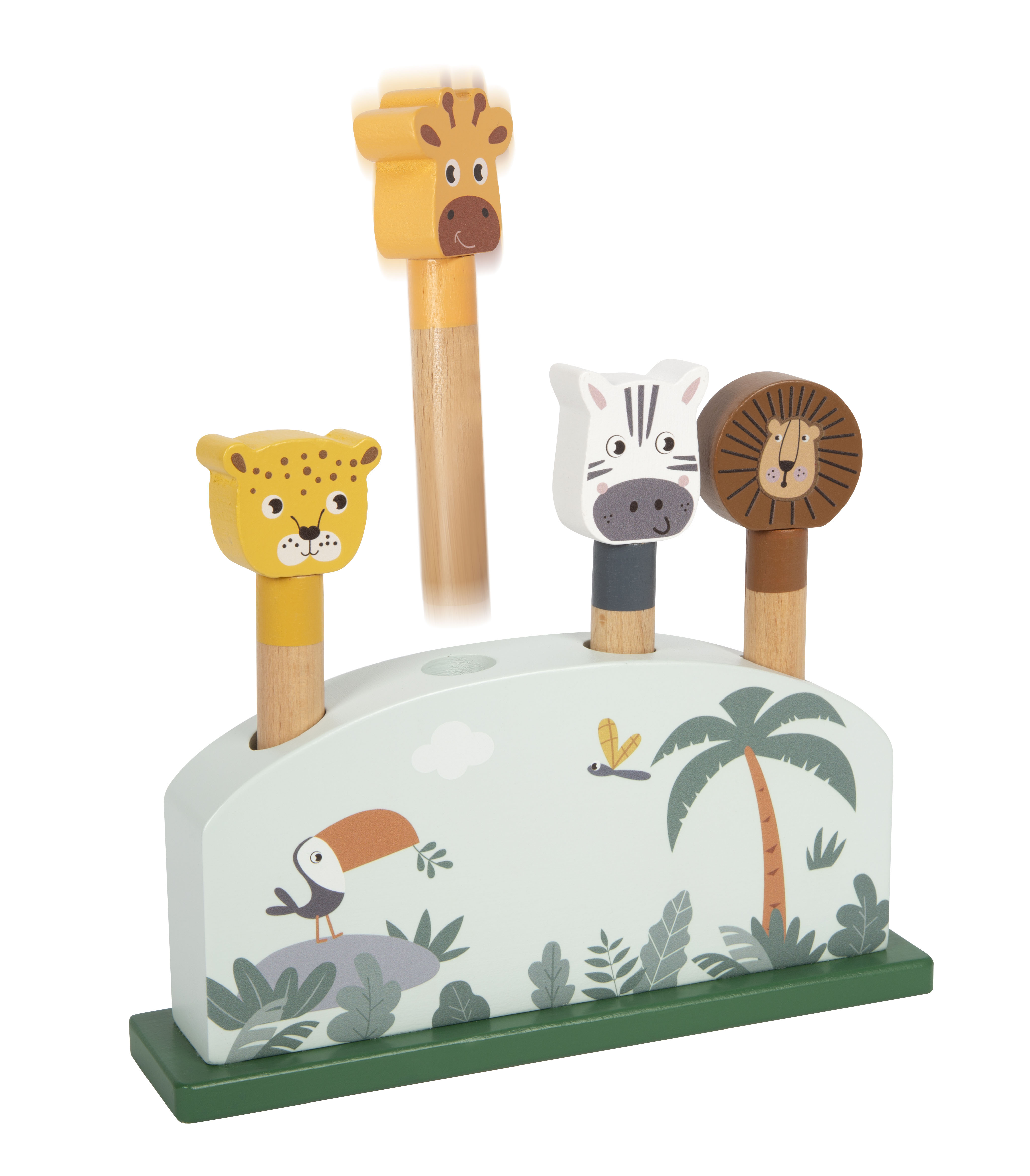 Steckspiel hüpfende Tiere, drücken