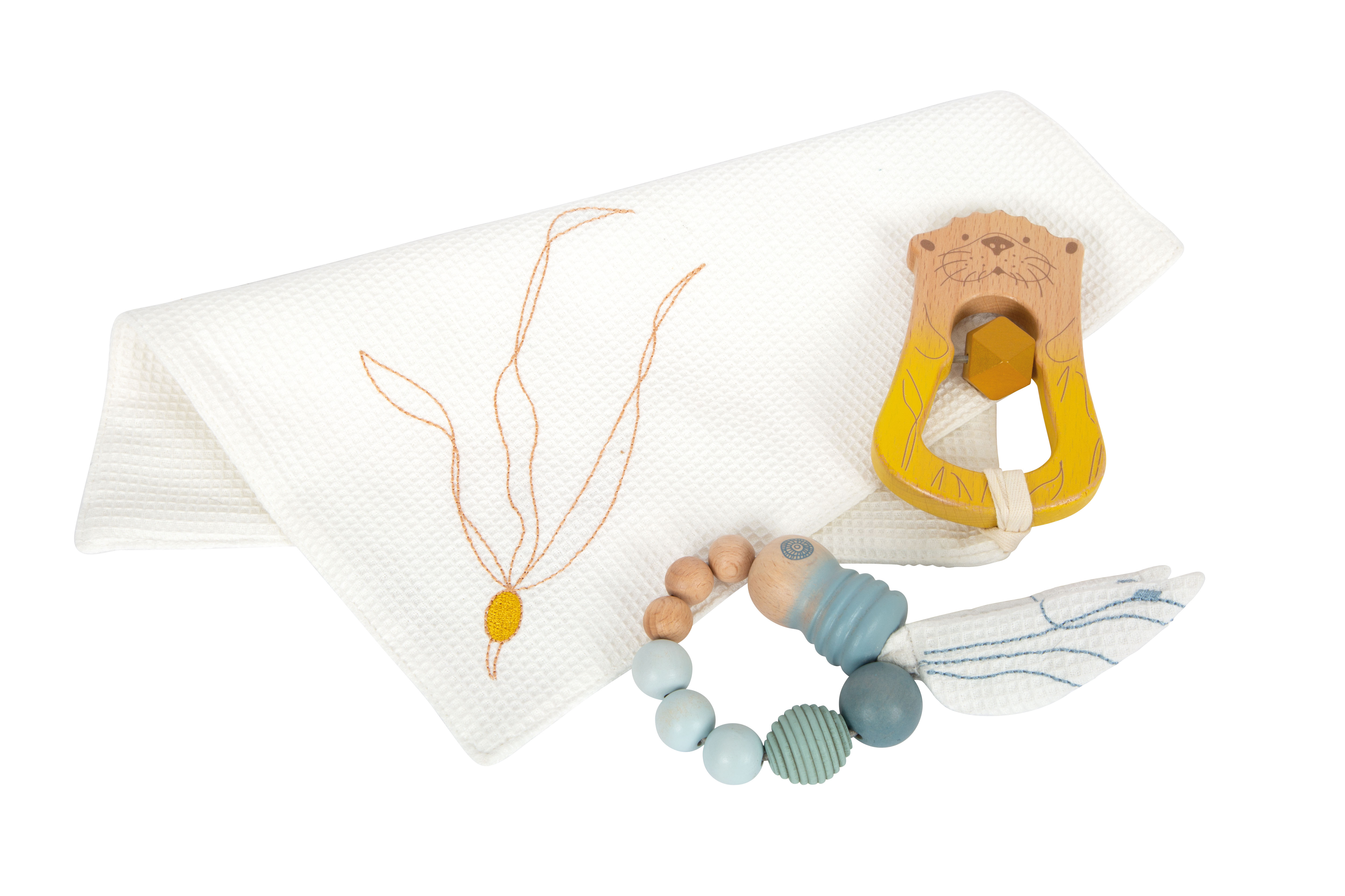 Baby-Set mit Schnuffeltuch, Greifling und Knisterfolie