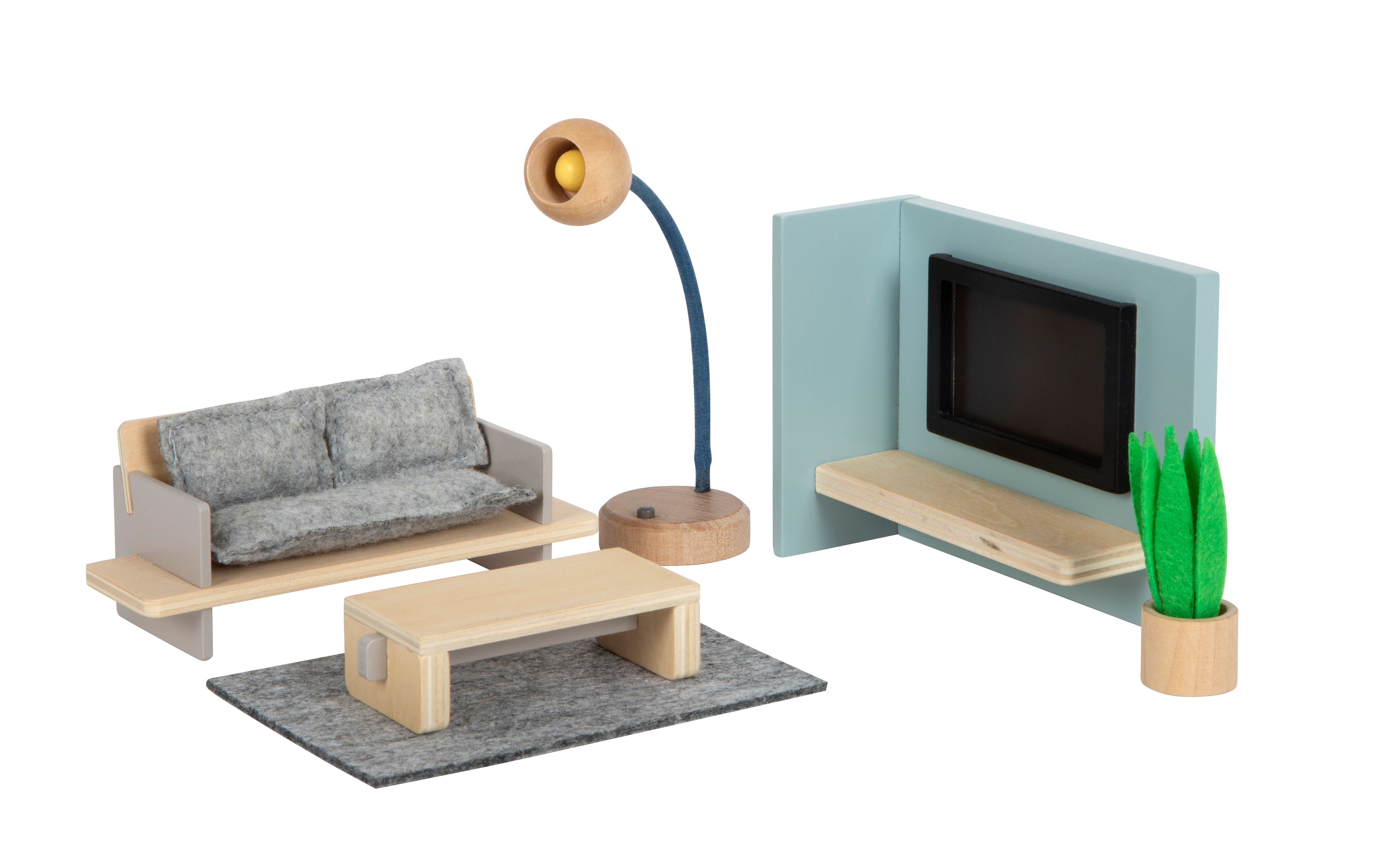 Moderne Puppenhausmöbel fürs Wohnzimmer