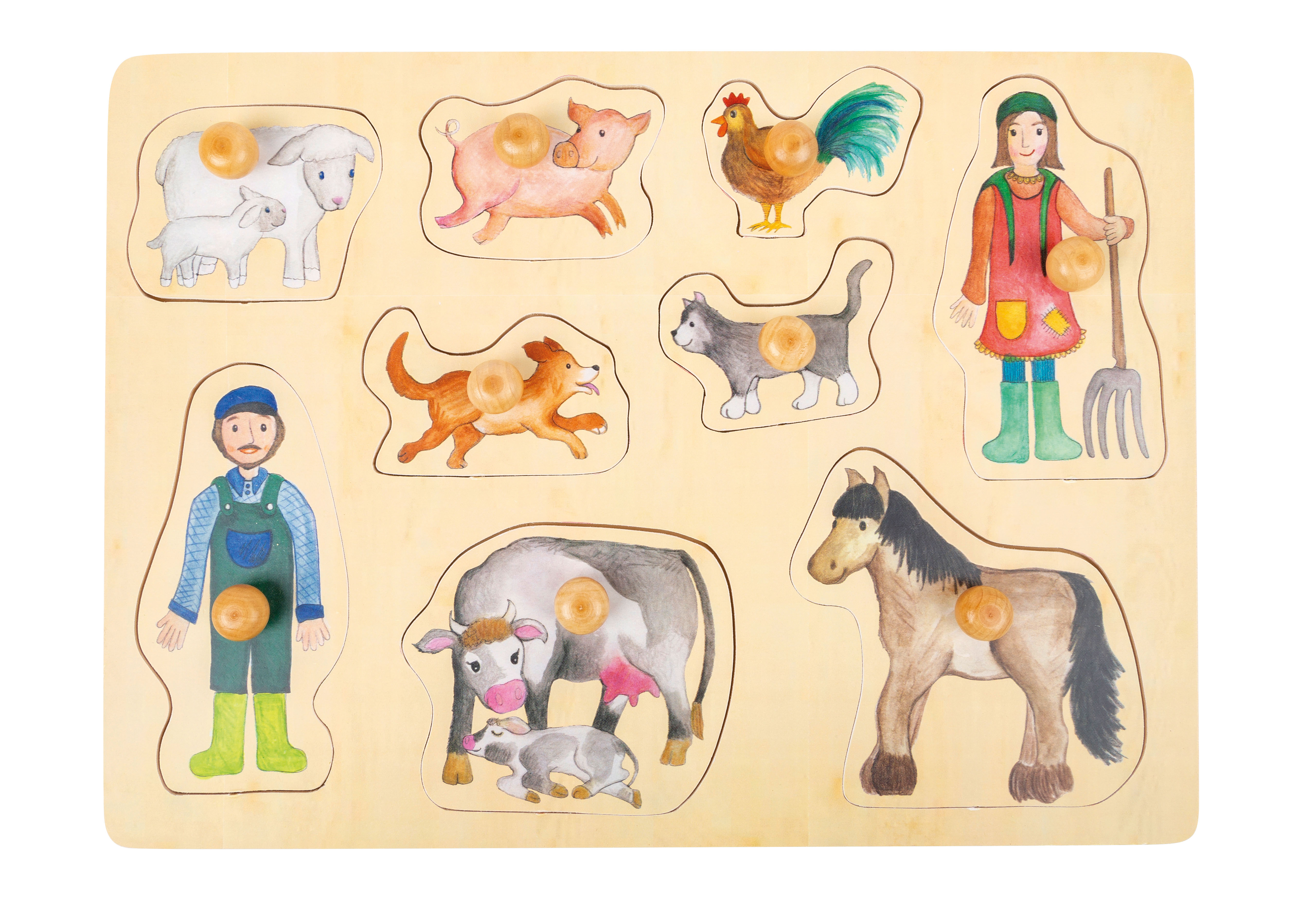 Setzpuzzle zum Thema Bauernhof und Landleben