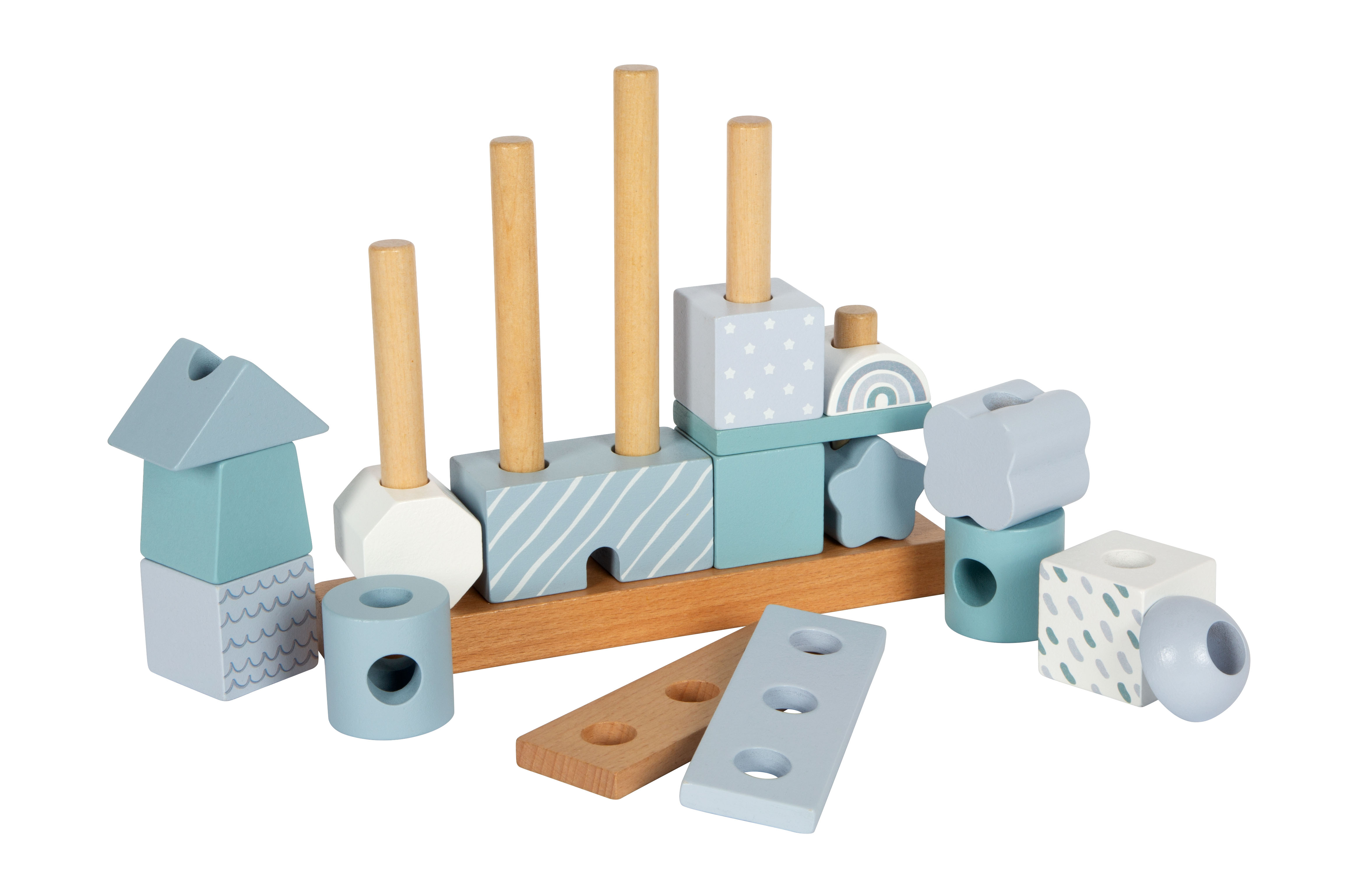 Stapelhaus Blau Aufstecken Stapeln