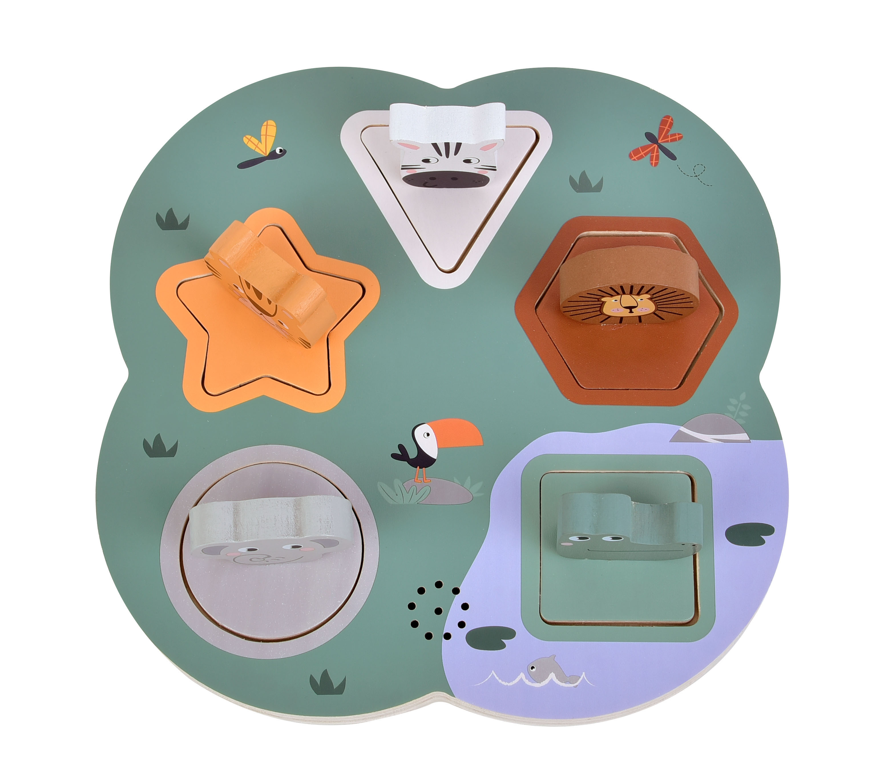 3D-Setzpuzzle Tierlaute: Gepard, Leopard