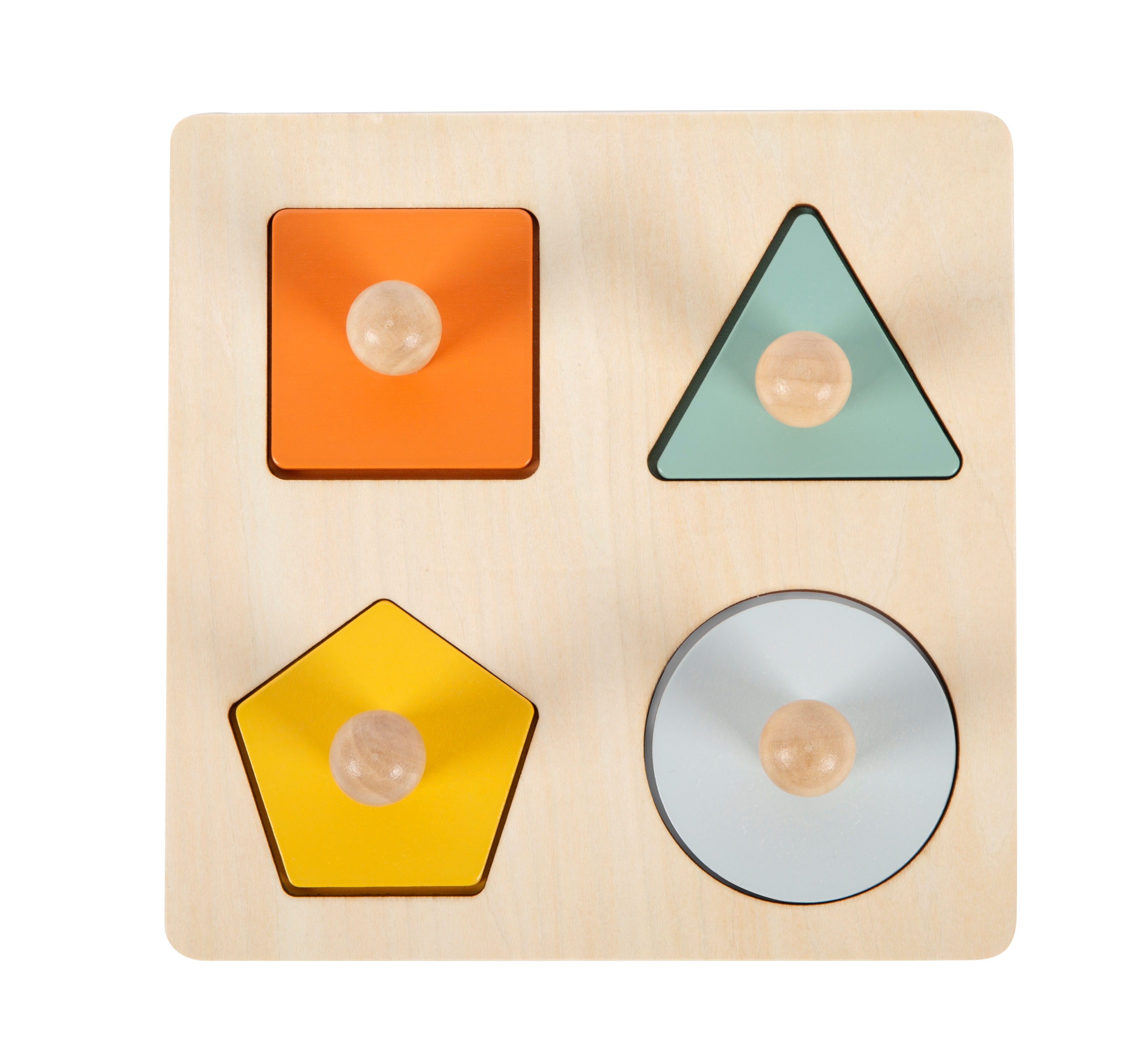 Montessori-Setzpuzzle Formen und Motive mit verdeckten geometrischen Formen